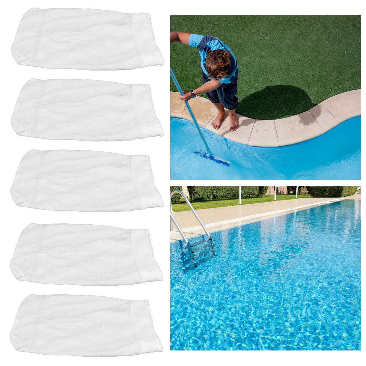 5PCS Pool Skimmer Socks Elastic Filter Replacement Pre Filter for Swimming Pool Spa