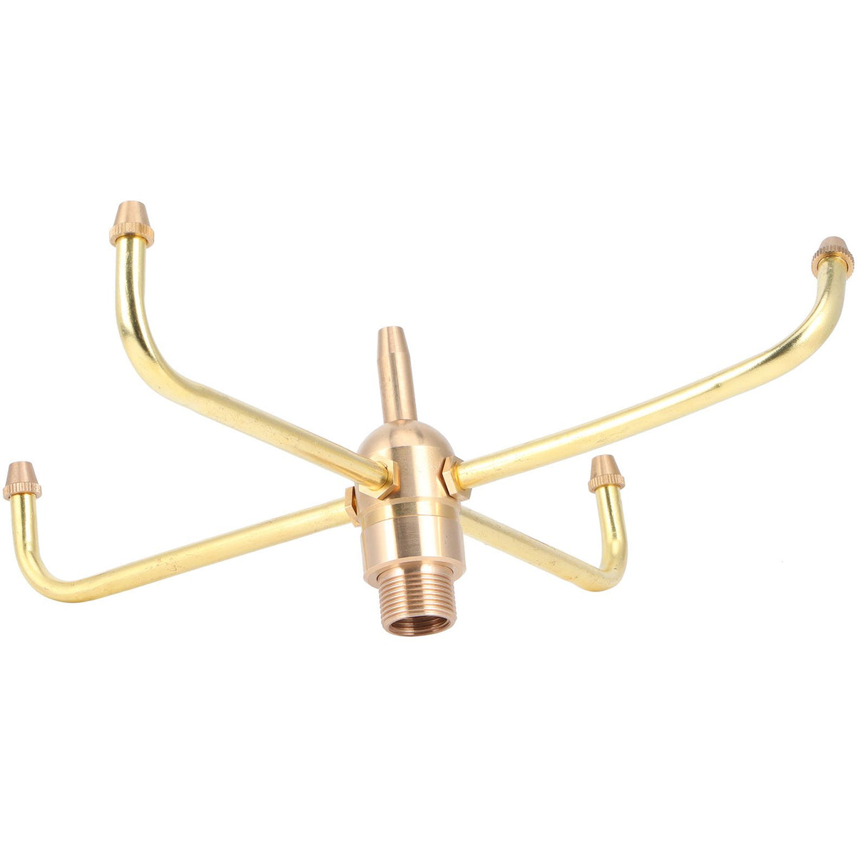 G1/2 Female Thread G3/4 Male Thread 4 Arm Rotate Water Fountain Nozzle Spray Head Sprinkler for Garden Pond
