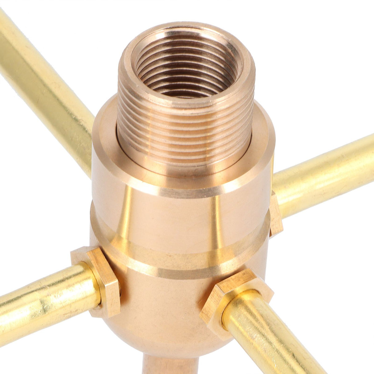 G1/2 Female Thread G3/4 Male Thread 4 Arm Rotate Water Fountain Nozzle Spray Head Sprinkler for Garden Pond