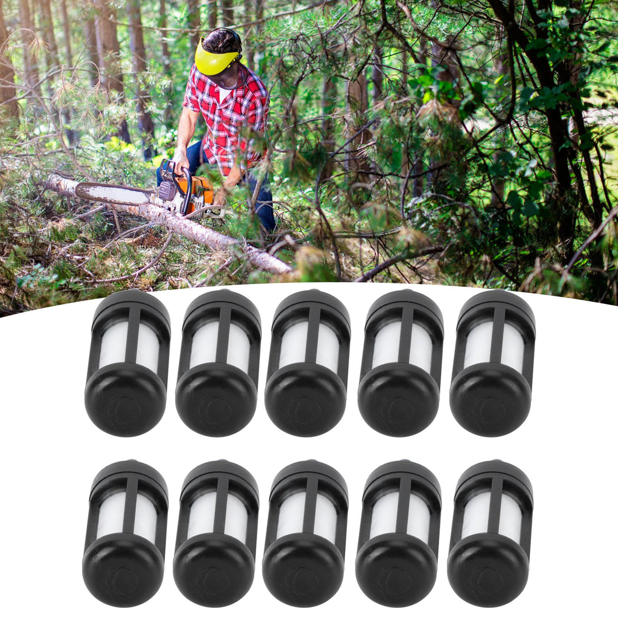 10Pcs Fuel Filter Fit for Stihl 0000‑350‑3502 FS38 FS46 FS55 FS55R FS55RC Chainsaw