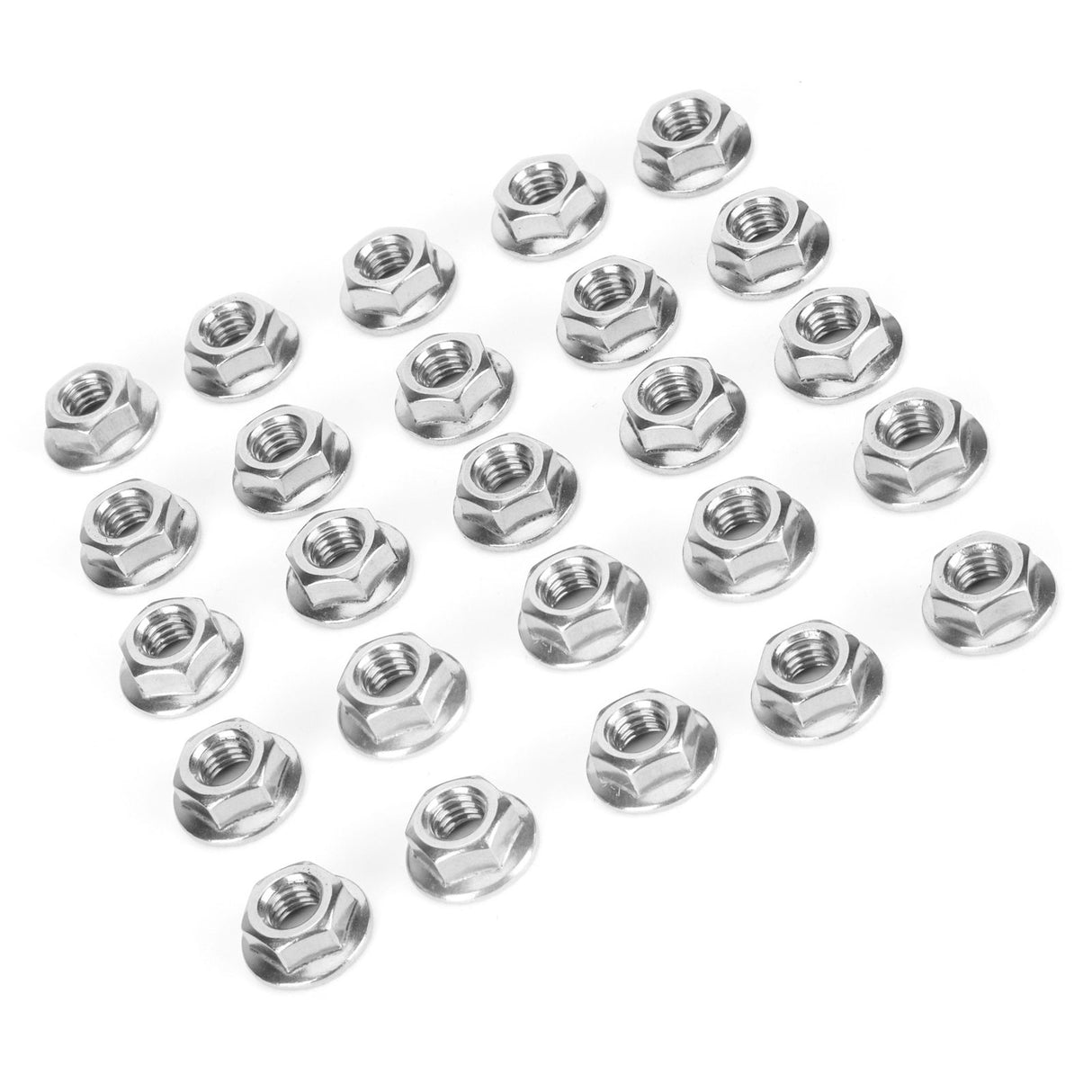 25Pcs Flange Nut Corrosion Resistant Stainless Steel Nuts Greenhouse Supplies AccessoriesM6