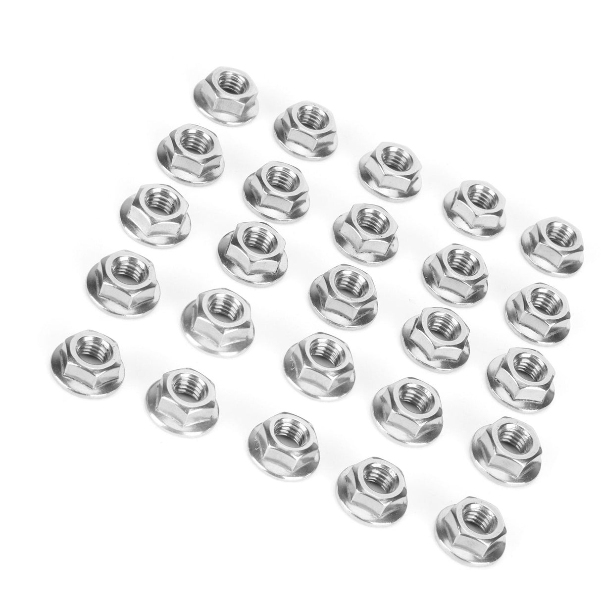 25Pcs Flange Nut Corrosion Resistant Stainless Steel Nuts Greenhouse Supplies AccessoriesM6