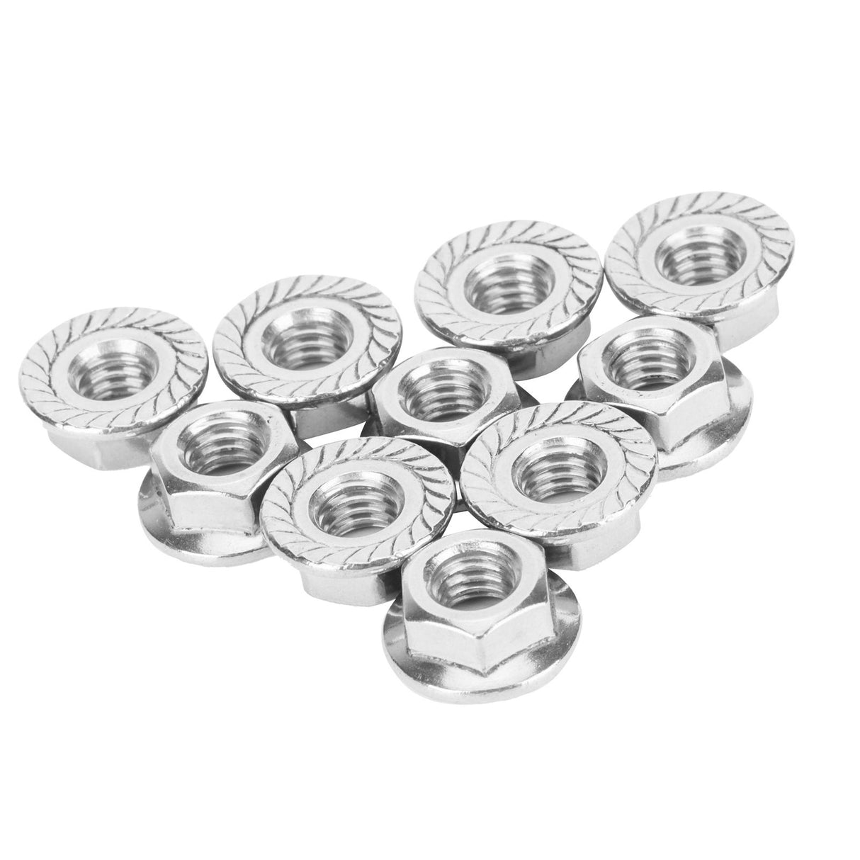 25Pcs Flange Nut Corrosion Resistant Stainless Steel Nuts Greenhouse Supplies AccessoriesM6