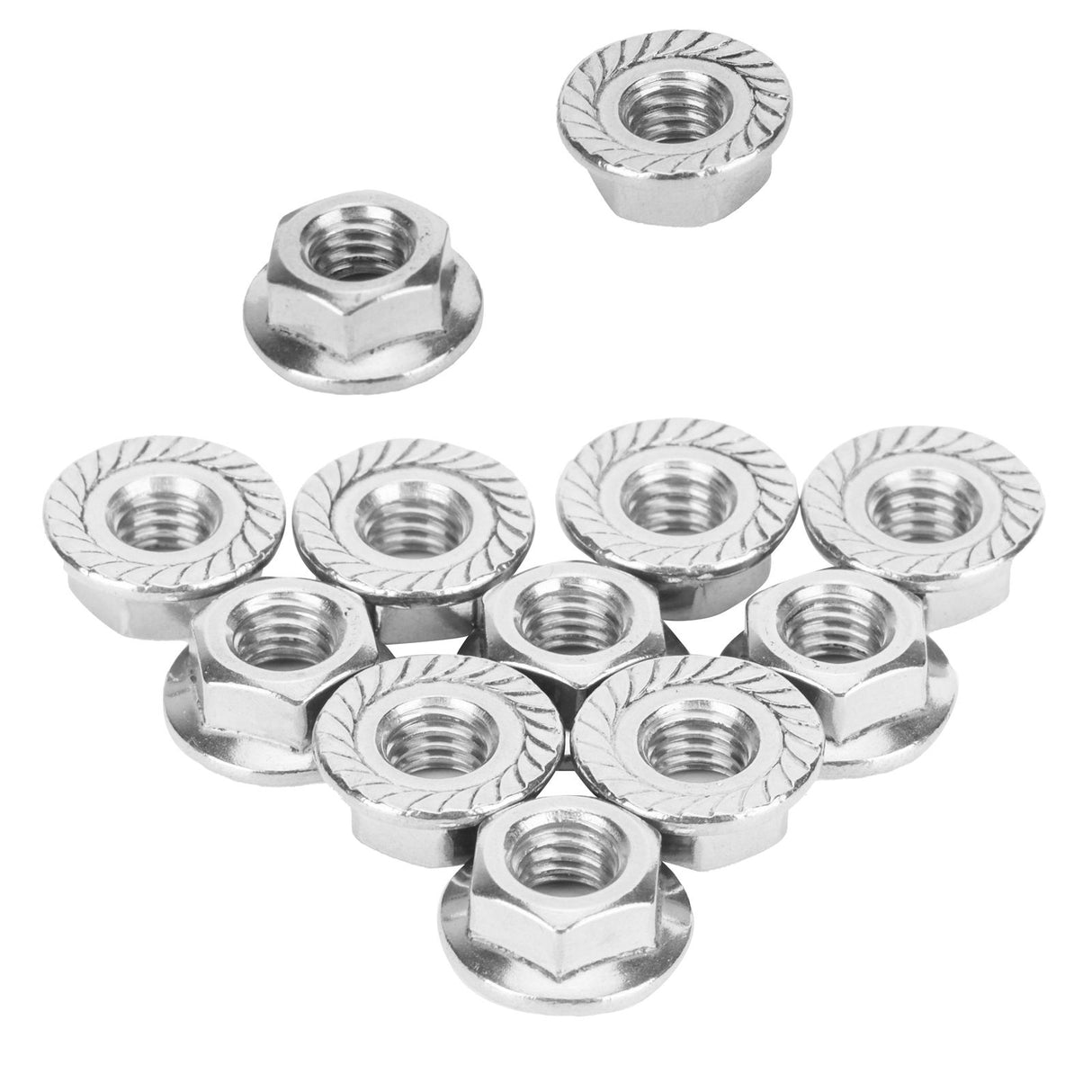 25Pcs Flange Nut Corrosion Resistant Stainless Steel Nuts Greenhouse Supplies AccessoriesM6
