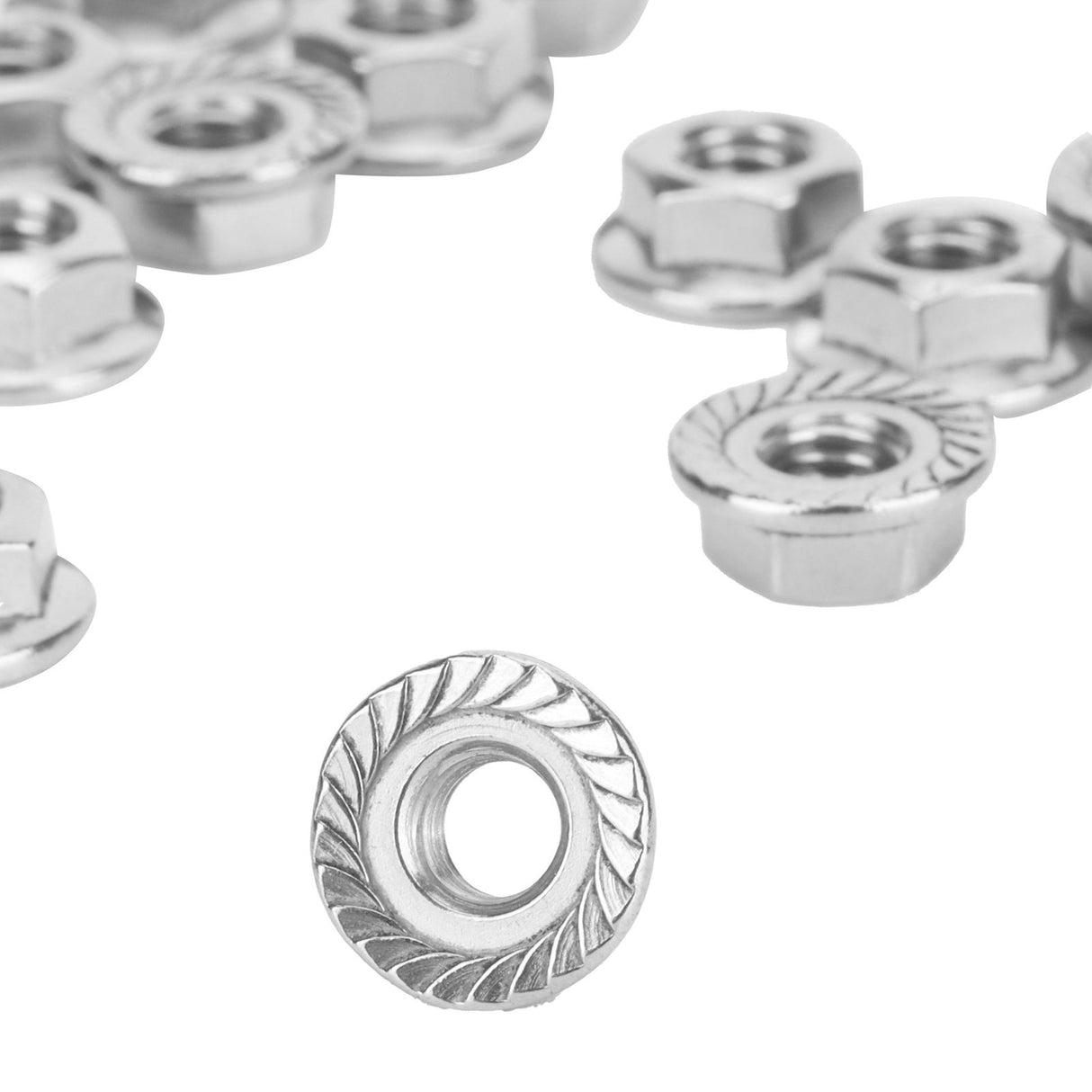 25Pcs Flange Nut Corrosion Resistant Stainless Steel Nuts Greenhouse Supplies AccessoriesM6