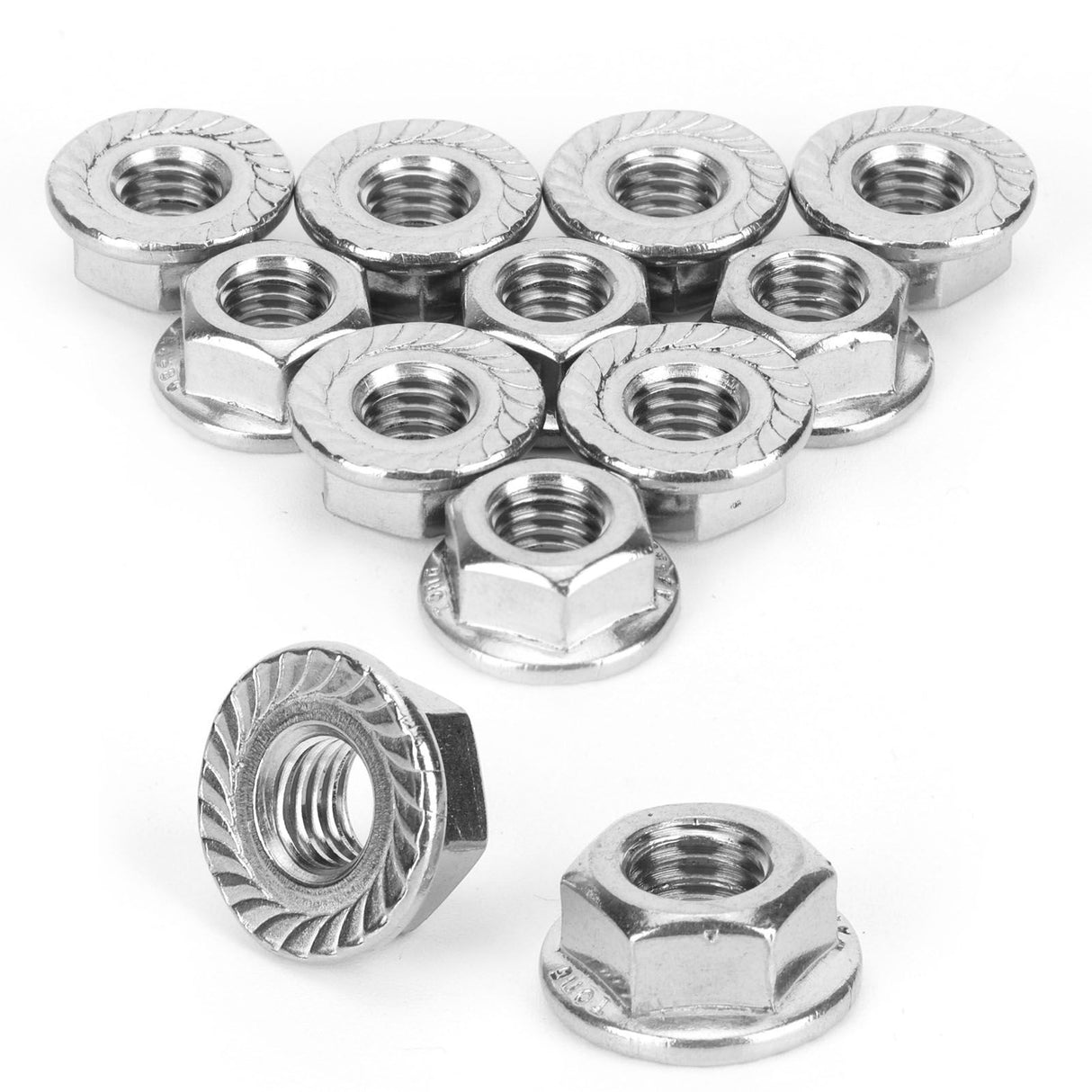 25Pcs Flange Nut Corrosion Resistant Stainless Steel Nuts Greenhouse Supplies AccessoriesM8