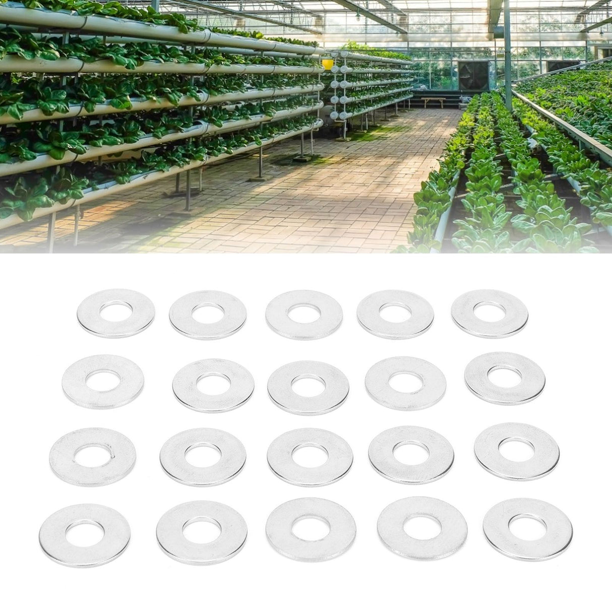 20PCS/Bag 304 Stainless Steel M6 Washers Gasket for Greenhouse Supplies Accessories