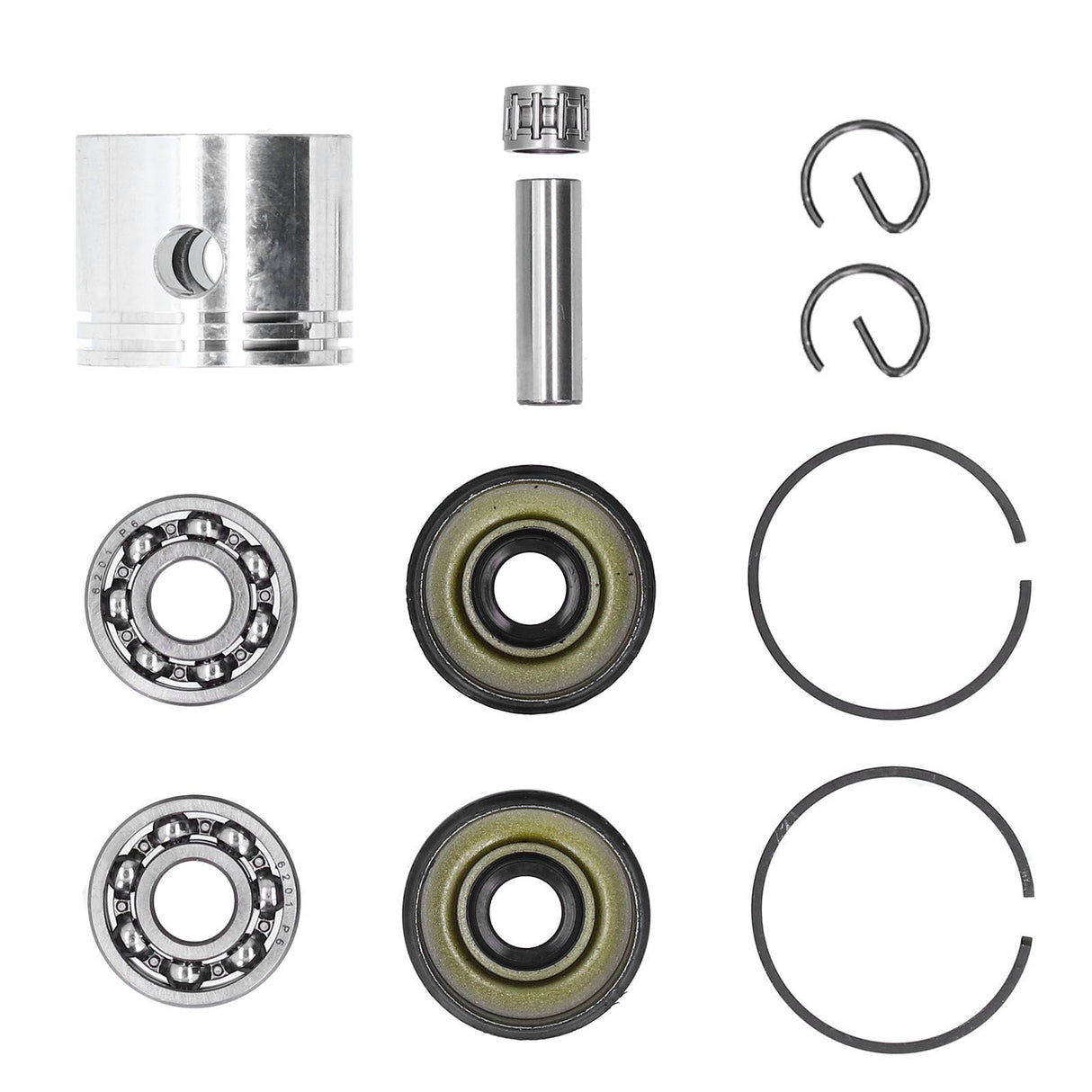 41.1mm Piston Kit Crank Bearing Fit for Poulan 220 221 260 1950 2150 2250 2450 2550