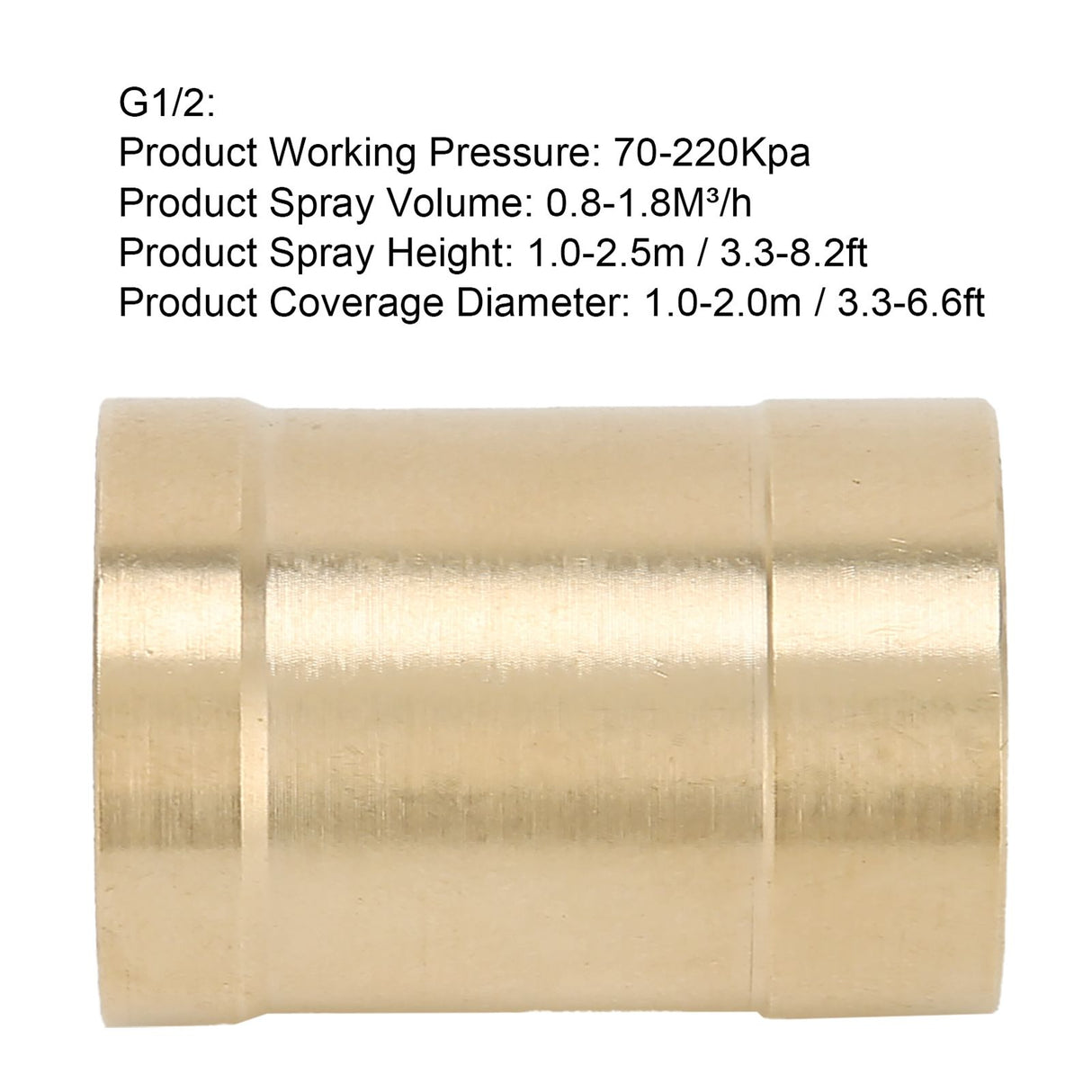 Female Thread Brass Spray Nozzle Cooling Spray Head Automatic Irrigation Sprinkler HeadG1/2 20mm