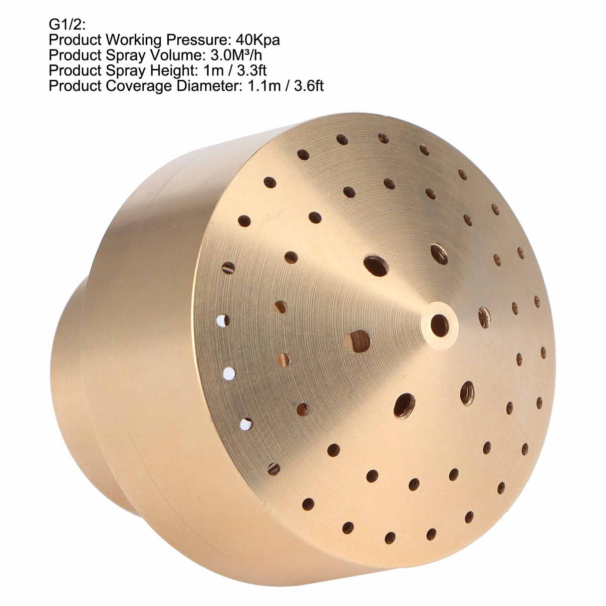 Female Thread Brass Fountain Nozzle Spray Head Sprinkler for Landscape Architecture DecorG1/2 20mm