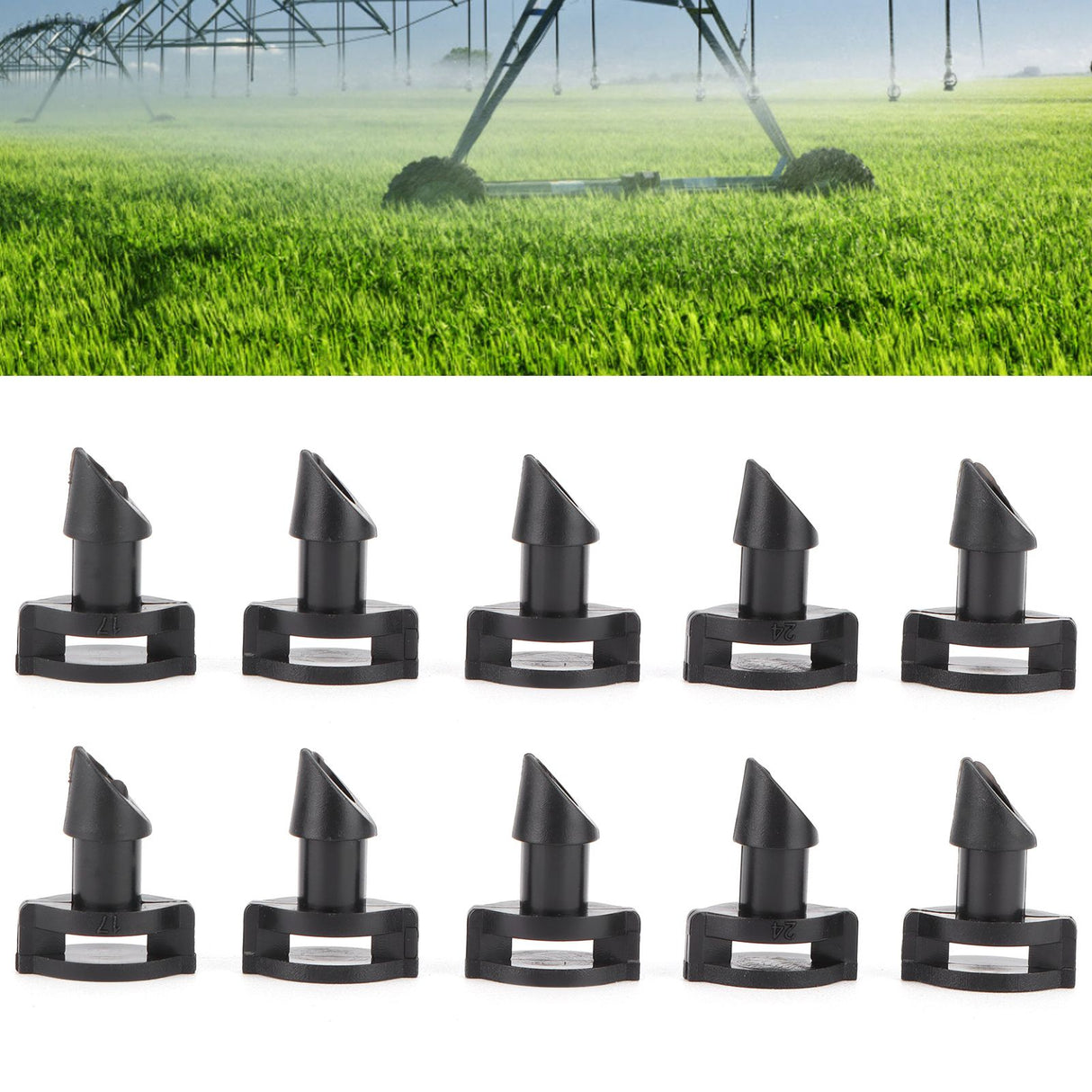 100PCS 360 Degree Misting Nozzle Sprinkler Head Irrigation System for Garden Flowers Orchard