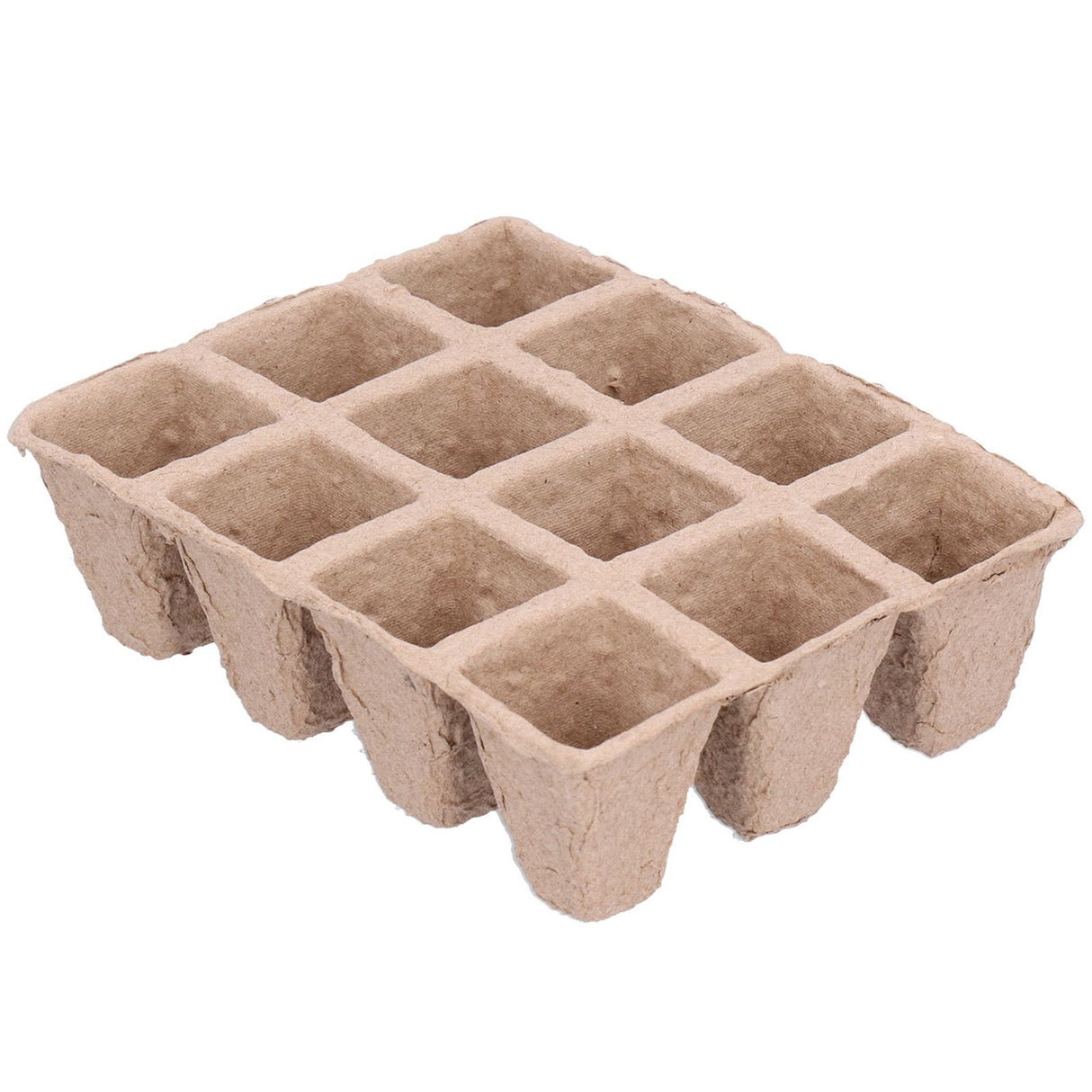 10Pcs 12‑Grid Paper Peat Pot Degradable Nursery Seedling Cup Gardening Accessory