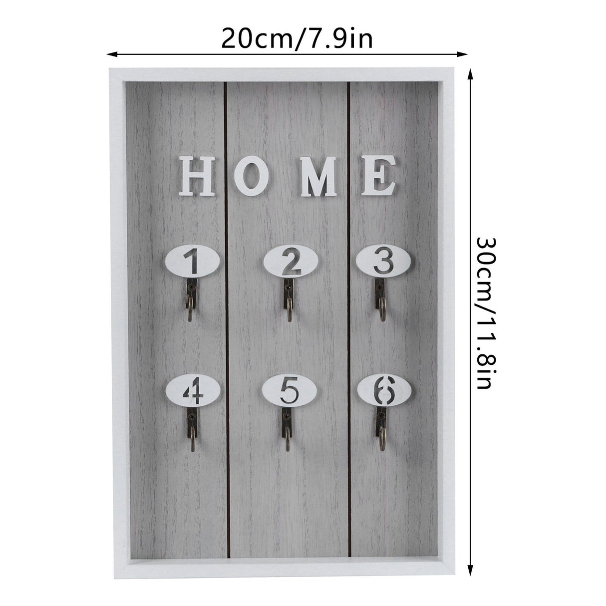 WallMounted Key Rack Wooden Key Organizer Hanger Decorative Key Hanging Holder Decor(C )
