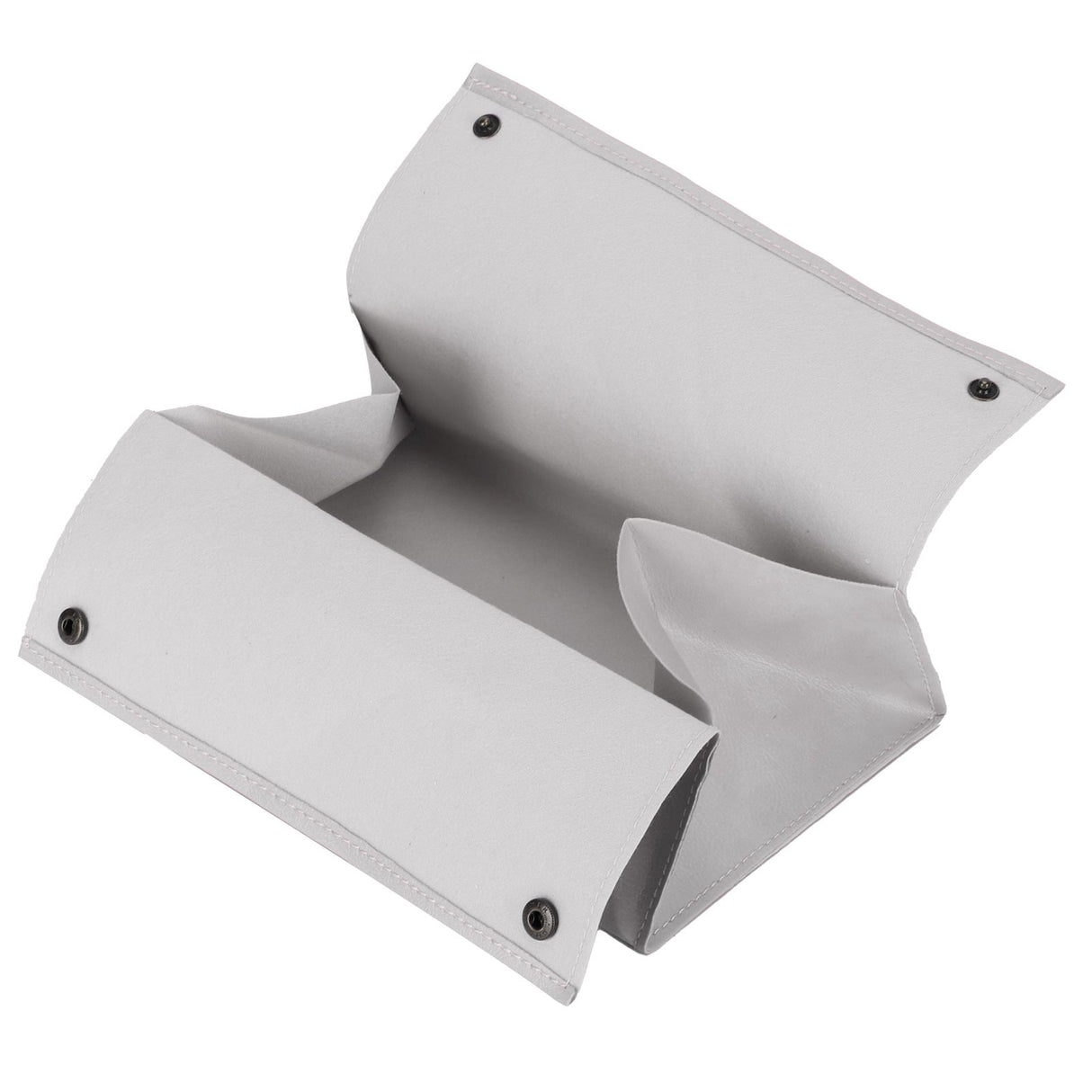 PU Leather Originality Tissue Box Desktop Tissue Organizer for Bedroom Living RoomGray