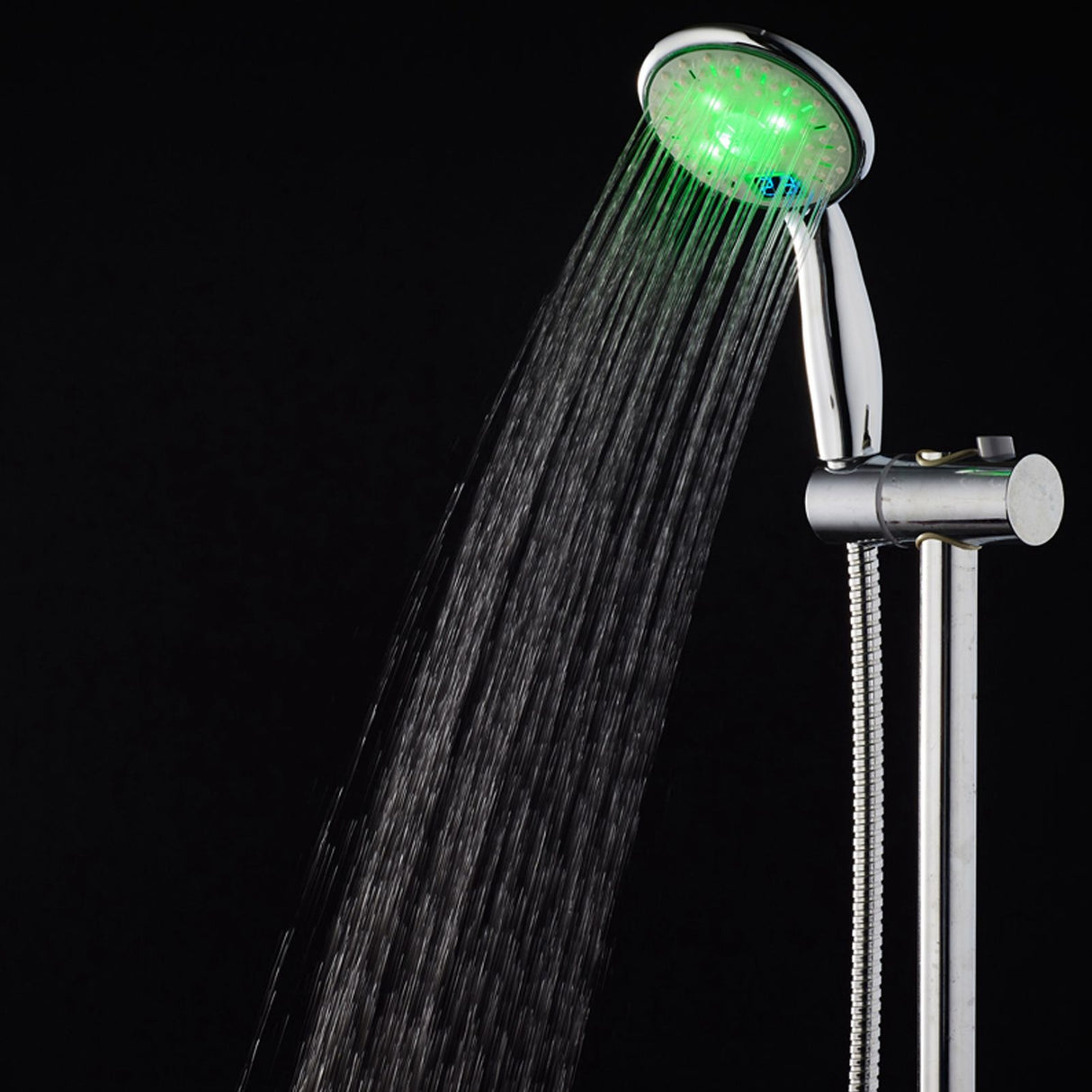 LED Luminous Shower Head Hand Held Temperature Control Shower Nozzle Bathroom Accessory(9820A )