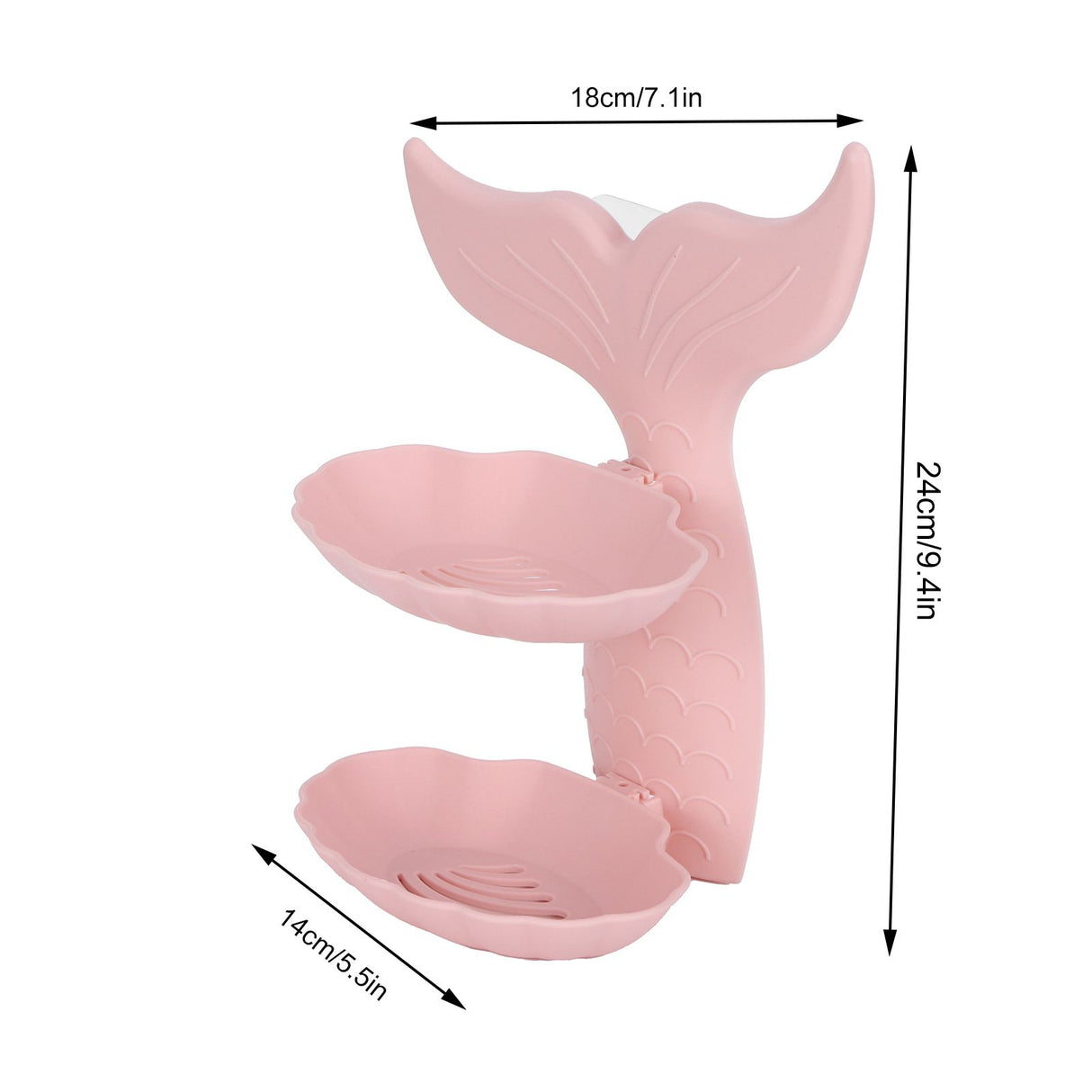 Double Layers Soap Box Wall-Mounted Soap Holder Drain Rack for Bathroom Supplies