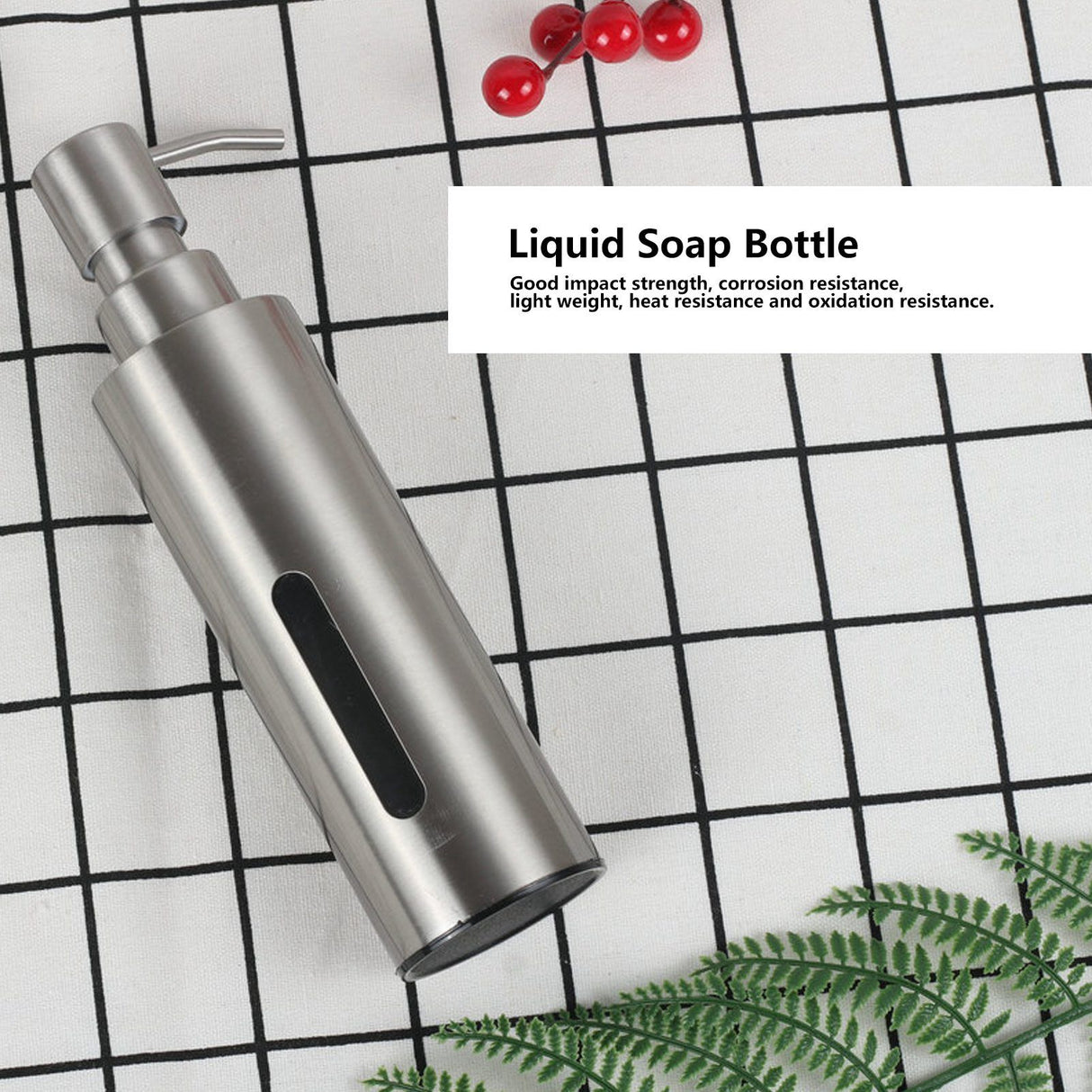 Liquid Soap Dispenser Shower Gel Lotion Bottle Container Home Bathroom Accessory