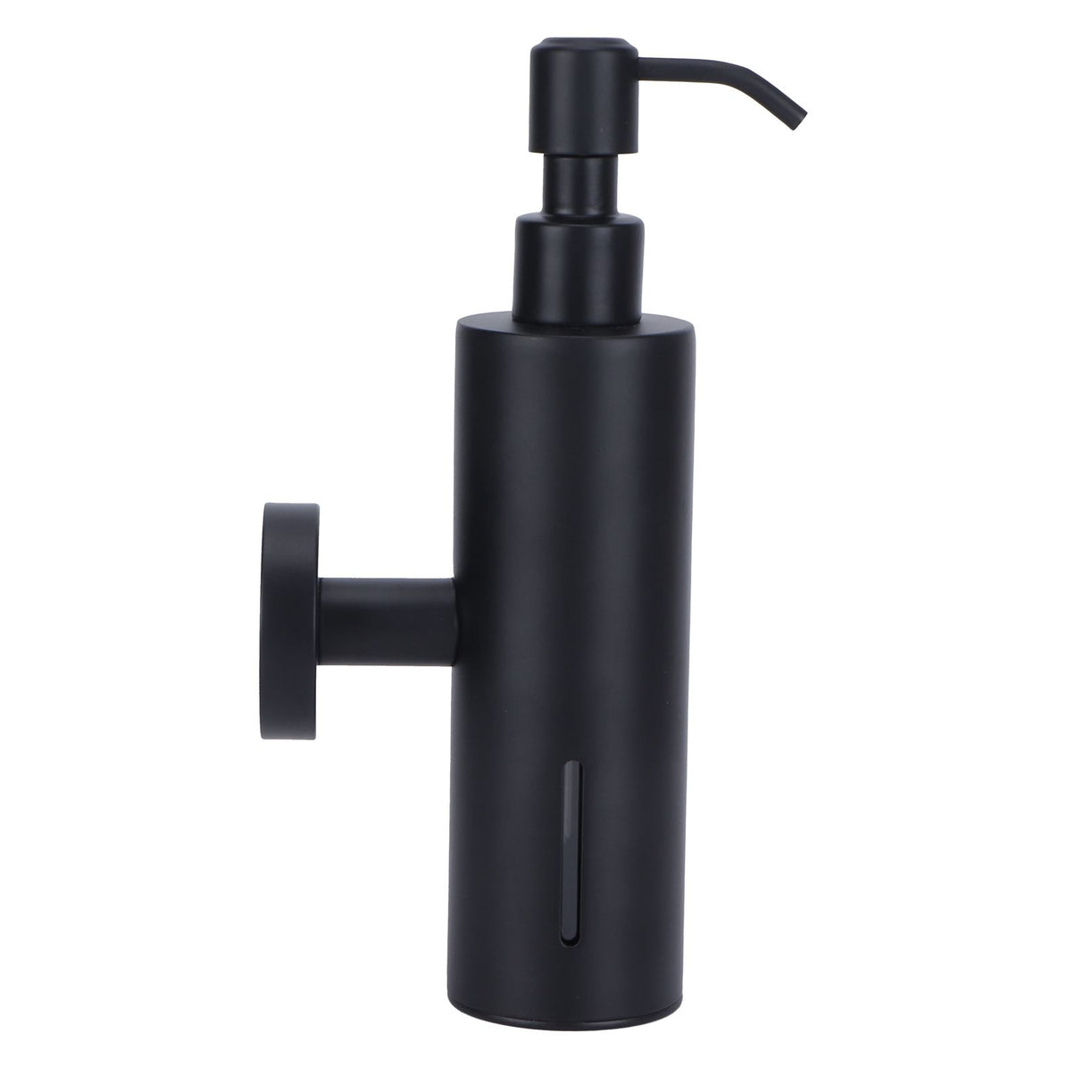 200ml Round Soap Dispenser Wall‑Mounted Shampoo Shower Gel Container Bathroom Supply Black