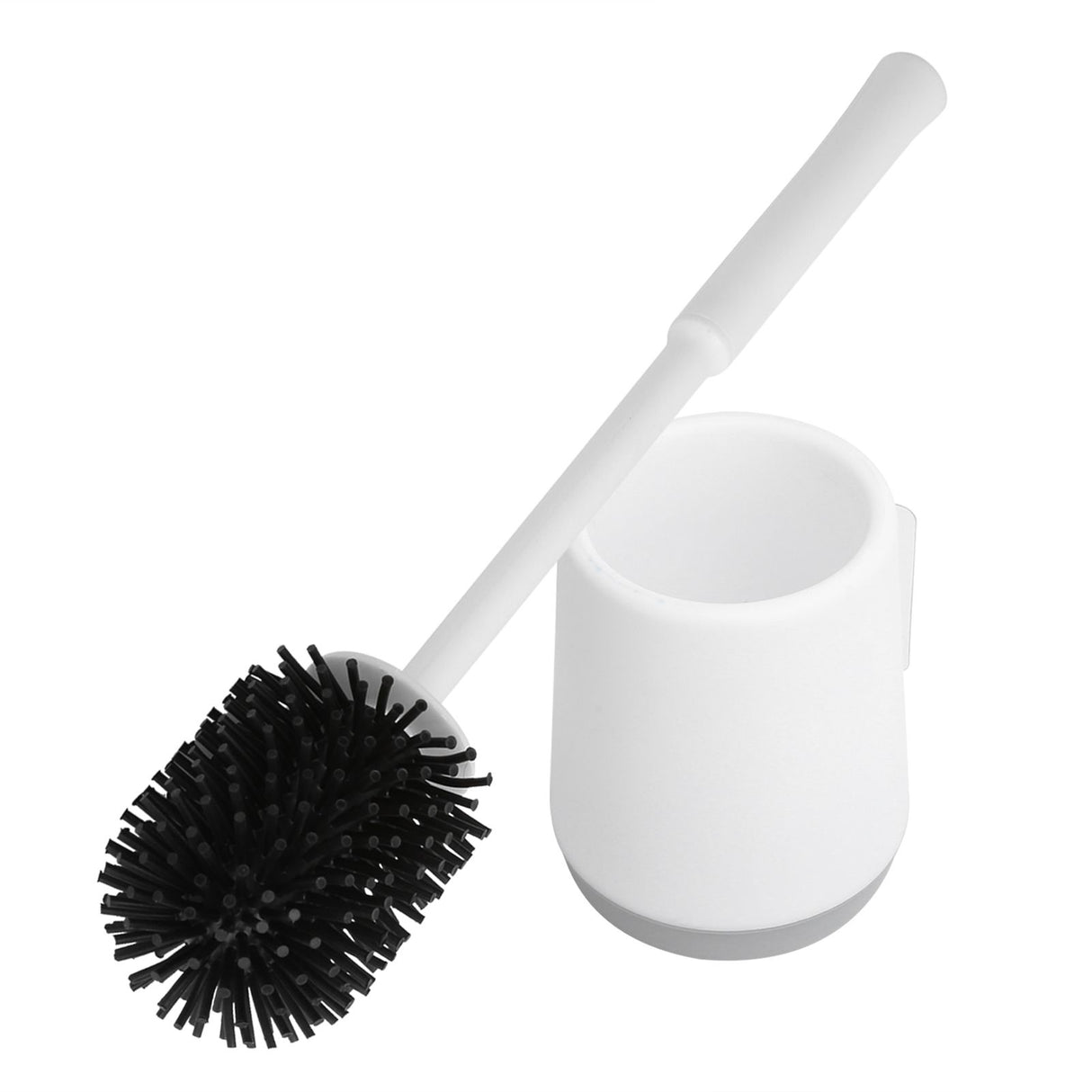 Toilet Brush with Holder Set Wall Mounted Soft Toilet Cleaner Brush for Bathroom