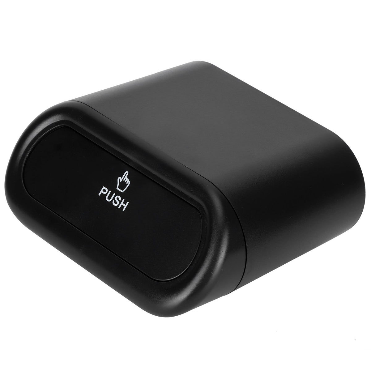 Car Trash Can Portable Hanging Garbage Waste Bin with Lid Vehicle Interior Accessory Black