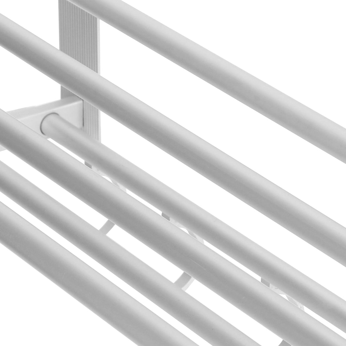 40cm Shower Shelf Foldable Aluminum Bathroom Towel Coat Rack with 5 Hooks Silver