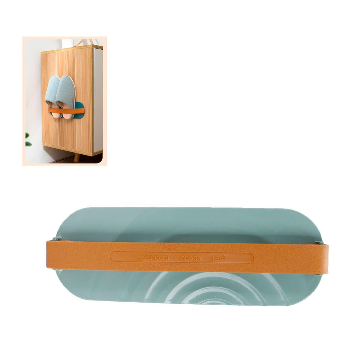 Wall Mounted Shoes Rack Slipper Holder Storage Organizer Hanging Drainage Shelf for Bathroom