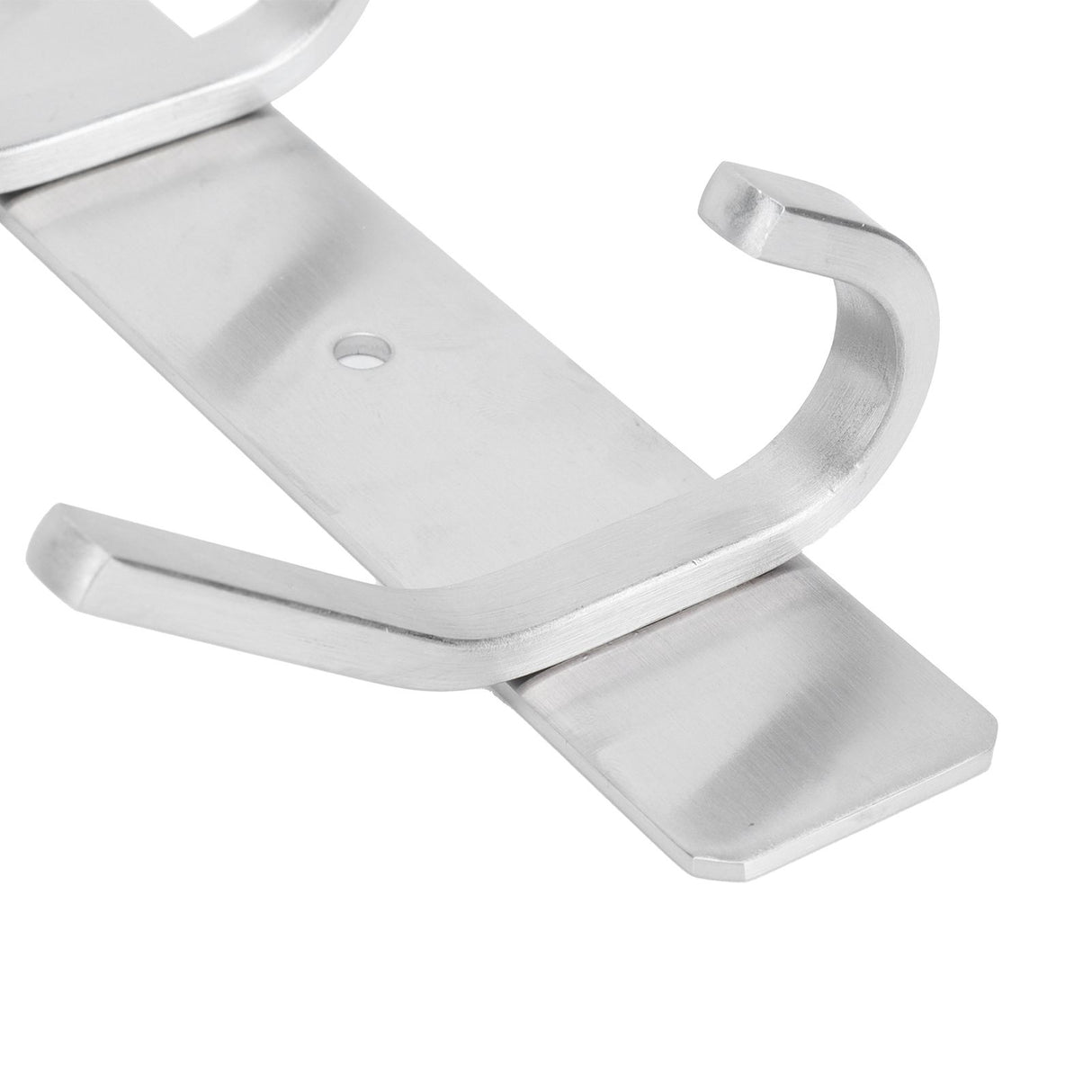 Stainless Steel Hook Wall Mounted Brushed Simple Style 4‑Hook Wall Hanger for Home Bathroom