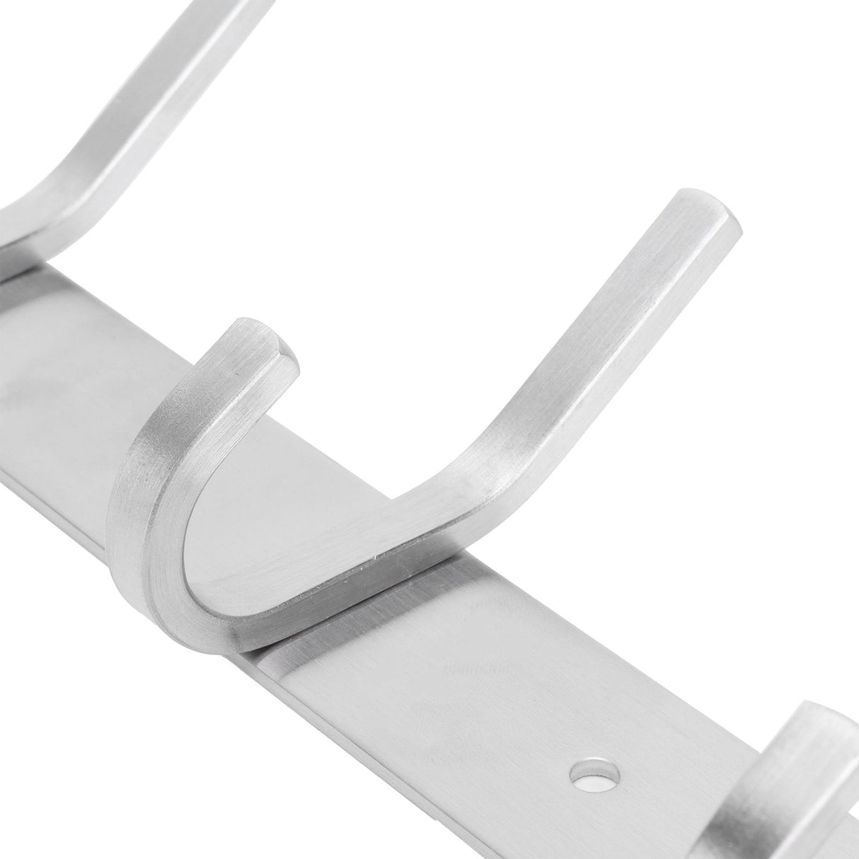 Stainless Steel Hook Wall Mounted Brushed Simple Style 4‑Hook Wall Hanger for Home Bathroom