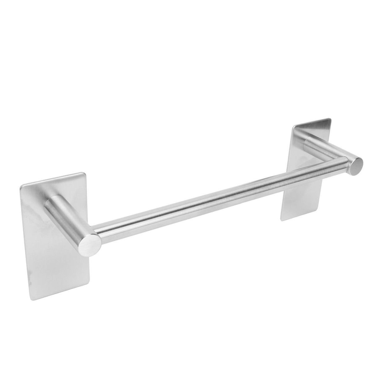 Stainless Steel Self‑Adhesive Towel Bar with Base Bathroom Kitchen Towel Rack for Home