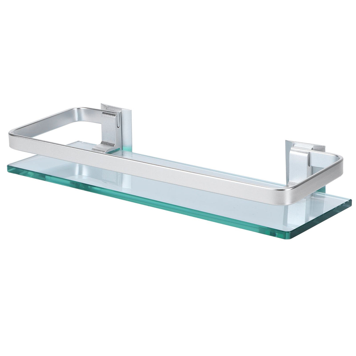 Space Aluminum Shelf Tempered Thickened Glass Bathroom Toilet Glass Storage Organizer Rack
