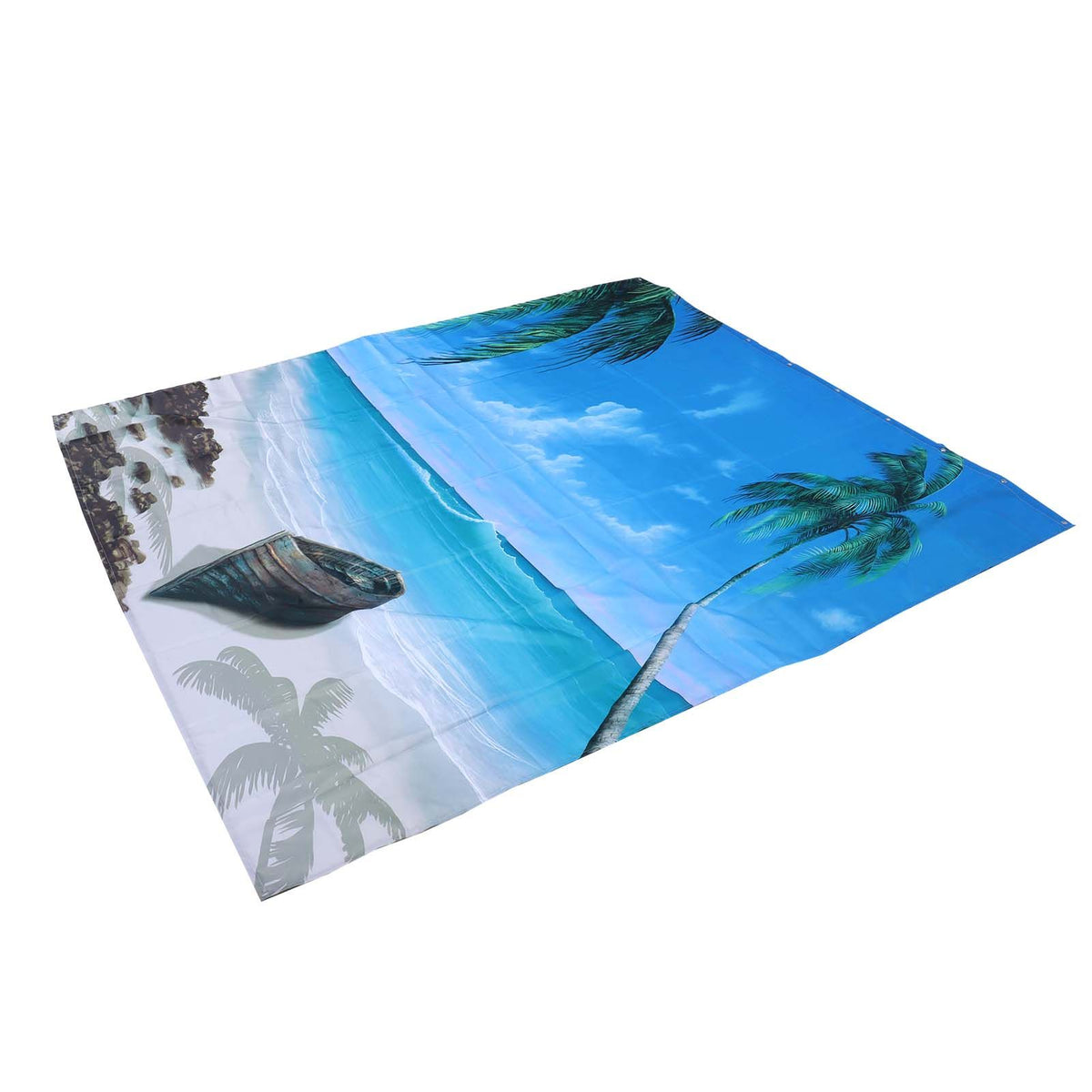 Shower Curtain Set with Hanging Rings No‑Punching Bath Curtain Bathroom Accessory150x180cm