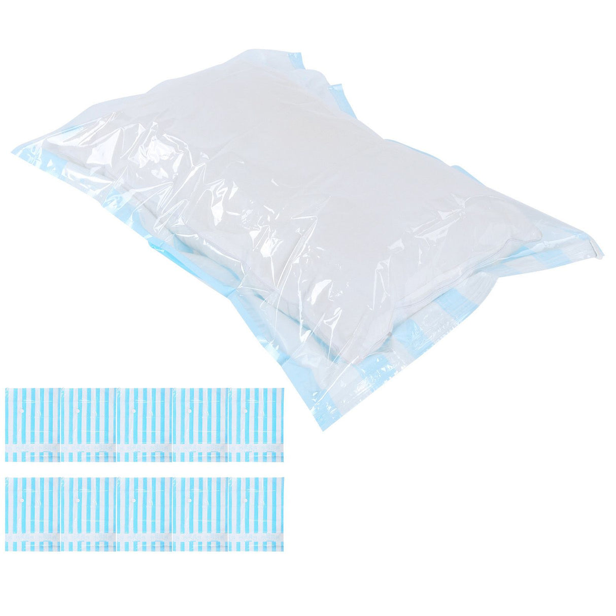 10Pcs/Set 12C Vacuum Storage Bag Space Saving Compressed Bag with 3.5cm Thread Air Inlet 80 x 60 cm