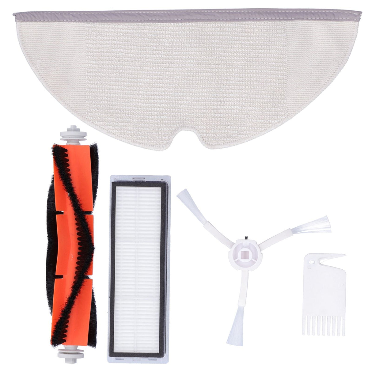 Main Brush Side Brush Filter Screen Cleaning Brush Mop Replacement Kit Fit for Xiaomi 1C Sweeper