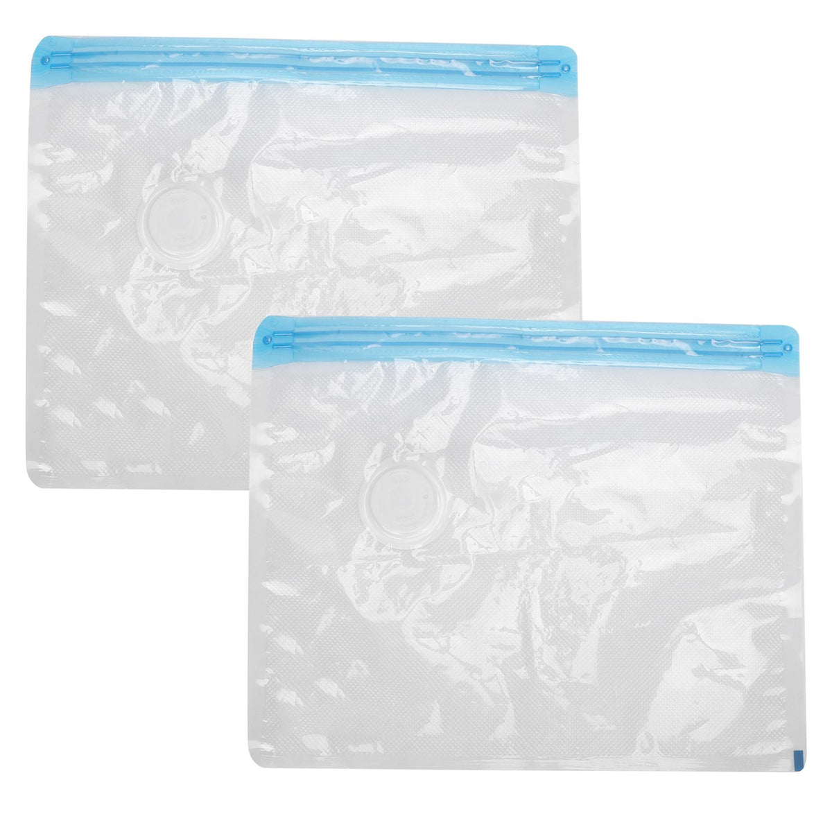 2Pcs Vacuum Storage Bag Space Saving Compressed Sealed Travel Bag with 3.5cm Thread Air InletM:32x26CM