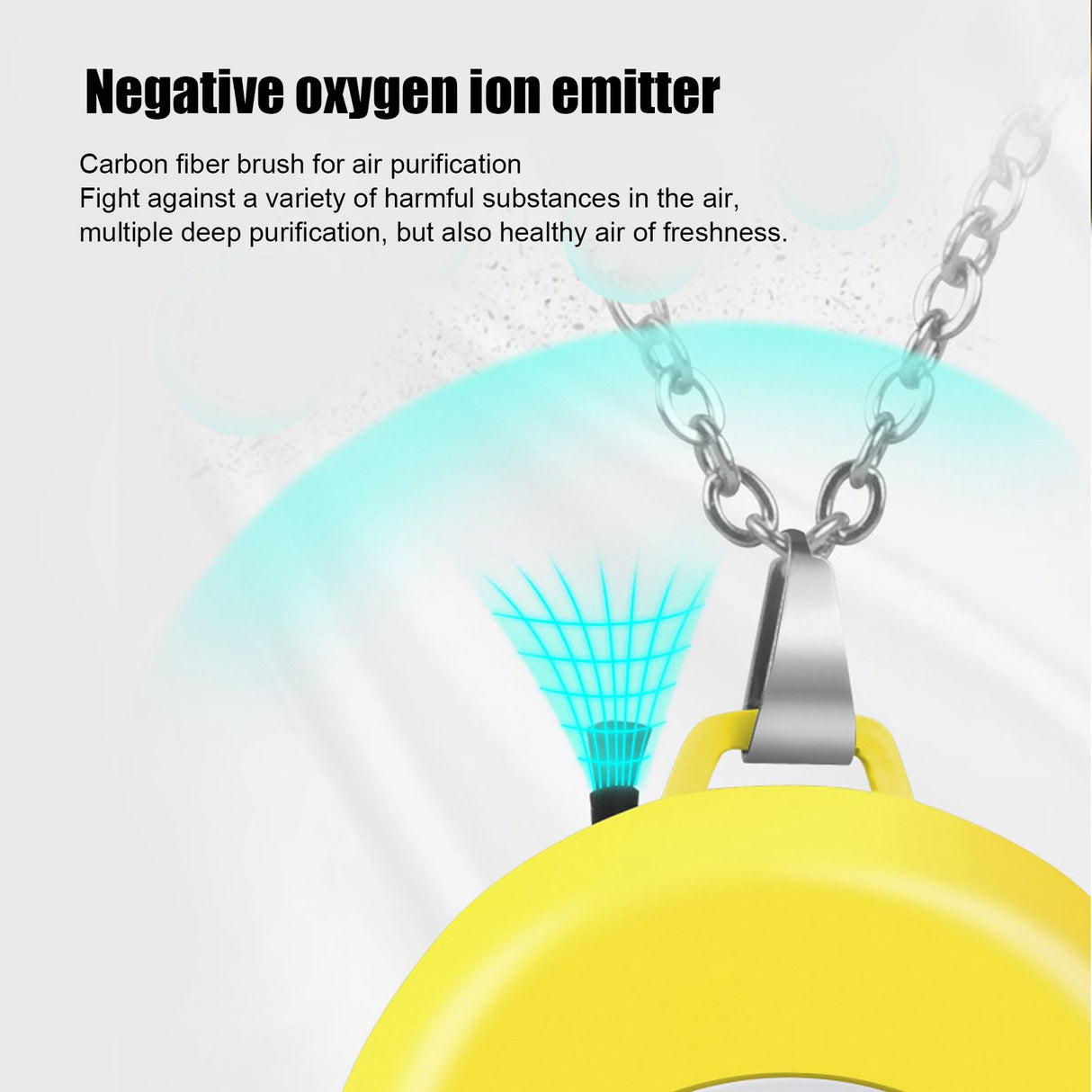 USB Rechargeable Portable Neck Hanging Air Purifier Wearable Negative Ion Air Cleaner Necklace