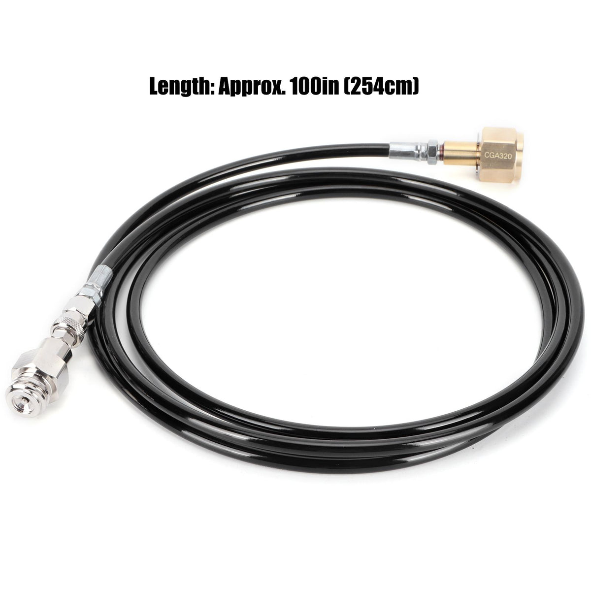 100in CGA320 CO2 Cylinder Refilling Soda Adapter Hose Kit Soda Accessories Black