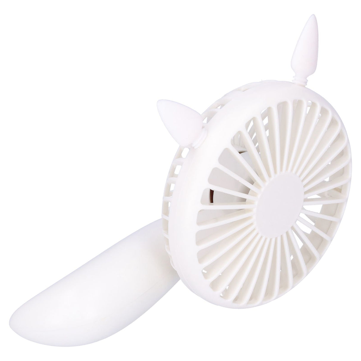 Portable Fan 180 Degrees Rotation Desktop USB Rechargeable Electric Mini Cooling FanWhite