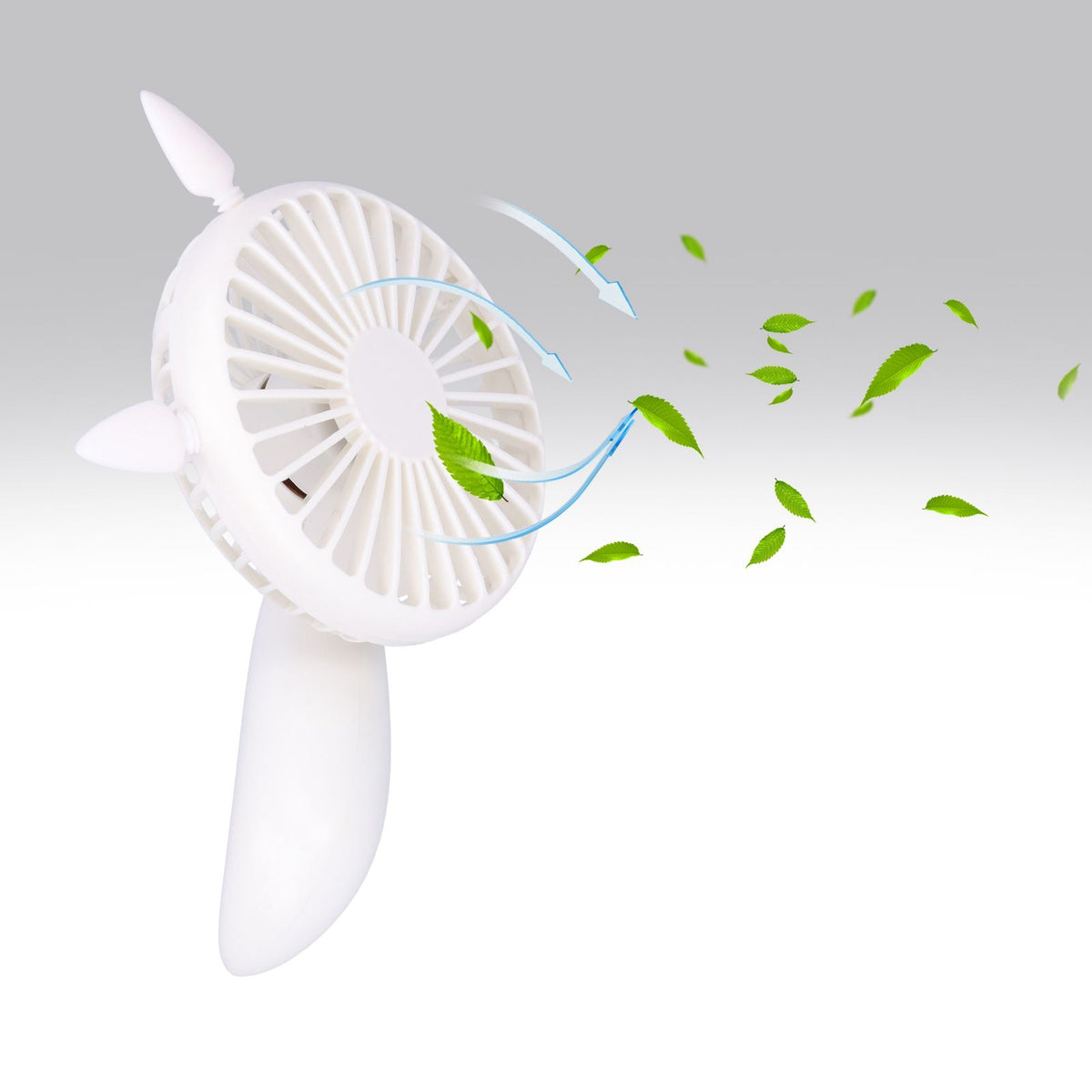 Portable Fan 180 Degrees Rotation Desktop USB Rechargeable Electric Mini Cooling FanWhite