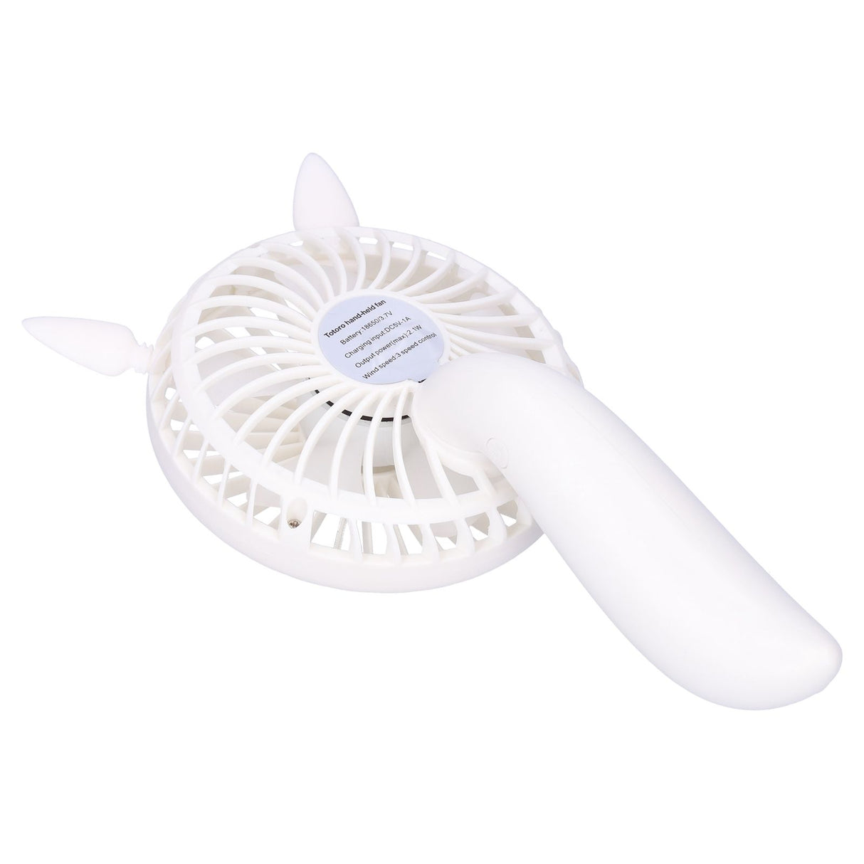 Portable Fan 180 Degrees Rotation Desktop USB Rechargeable Electric Mini Cooling FanWhite