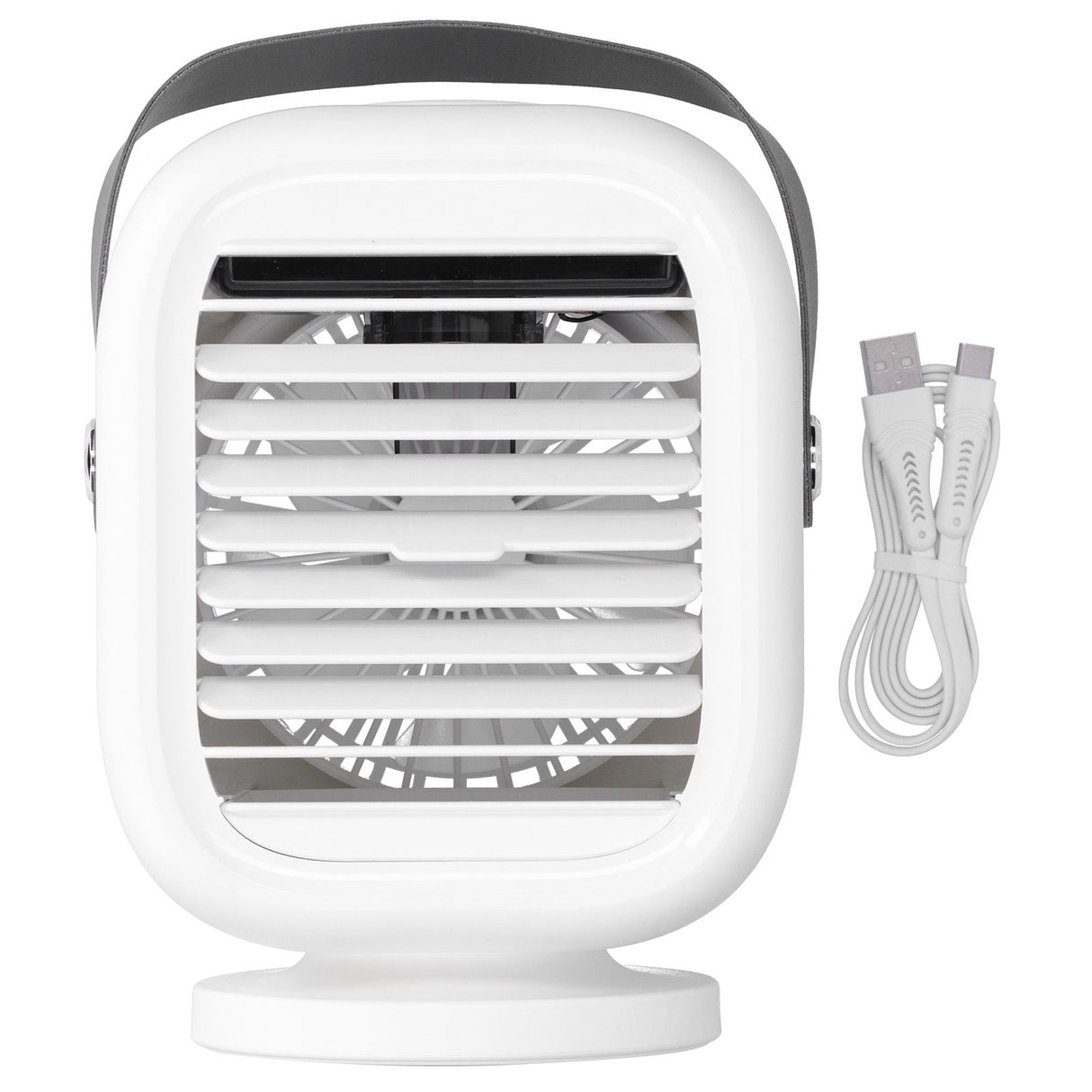 190ml Humidification Air Cooler USB Charging 120° Shaking Head Cooling Fan for Home OfficeWhite