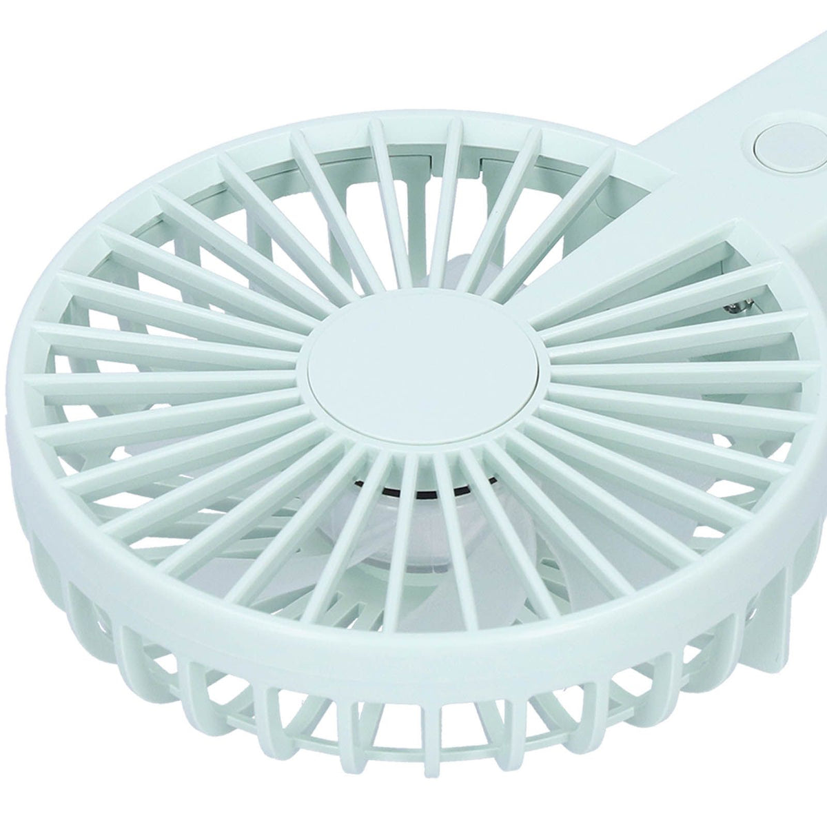 Green Parallel Wind Fan Mini USB Charging Mute Outdoor Handheld Fan with Base for Outdoor