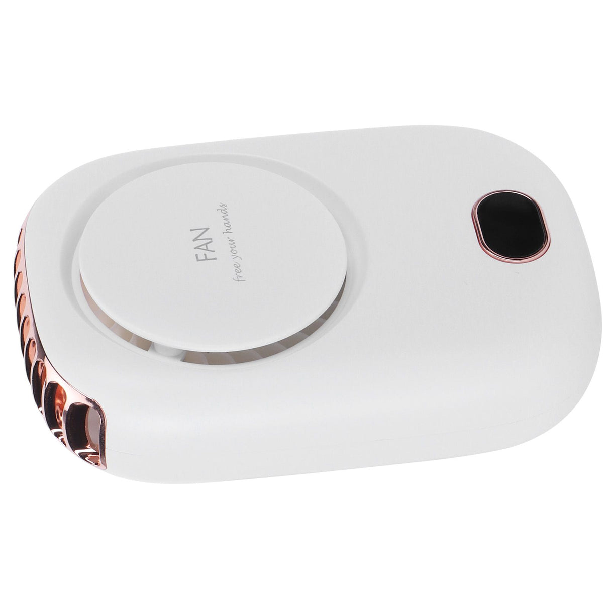 Mini Electric Fan Portable USB Charging Neck Hanging Bladeless Fan for Outdoor Sports TravelWhite