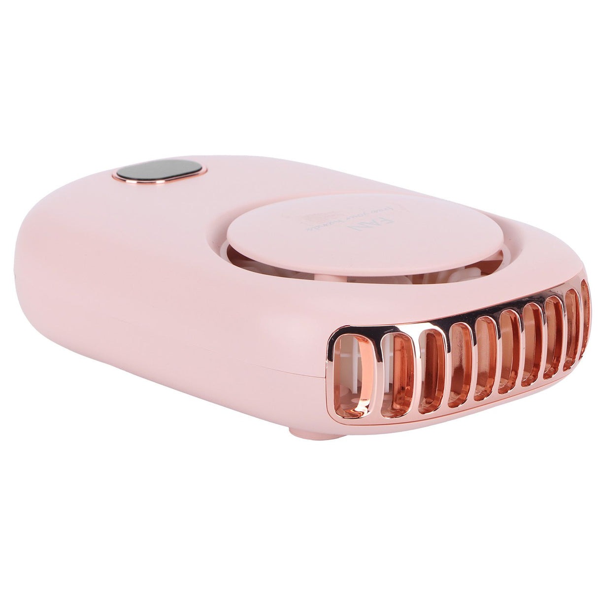 Mini Electric Fan Portable USB Charging Neck Hanging Bladeless Fan for Outdoor Sports TravelPink