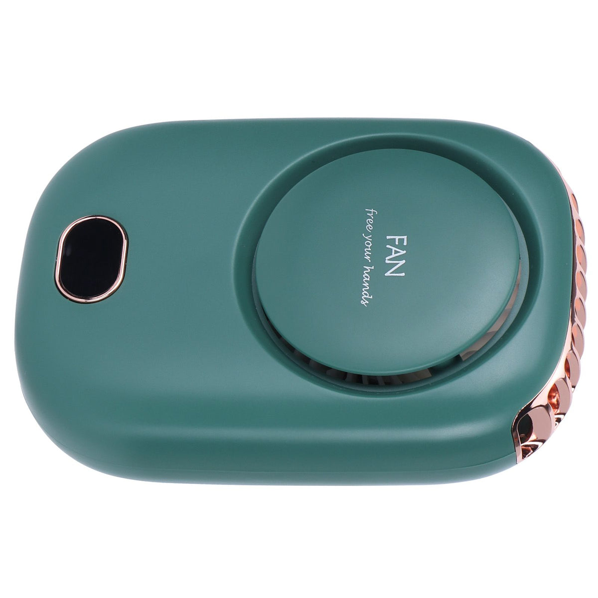 Mini Electric Fan Portable USB Charging Neck Hanging Bladeless Fan for Outdoor Sports TravelGreen