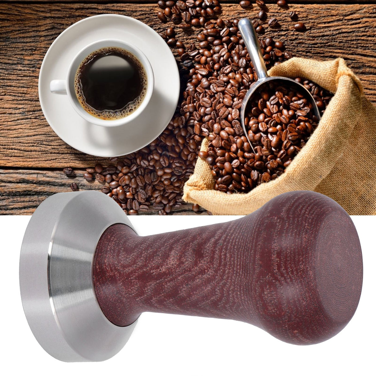51mm Coffee Tamper Stainless Steel Coffee Powder Press Hammer Accessory for Home Office