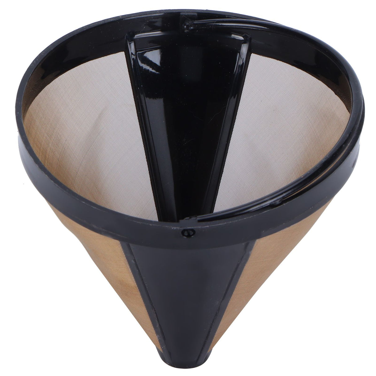 Stainless Steel Coffee Filter Coffee Machine Reusable Cone Coffee Filter Strainer Gold