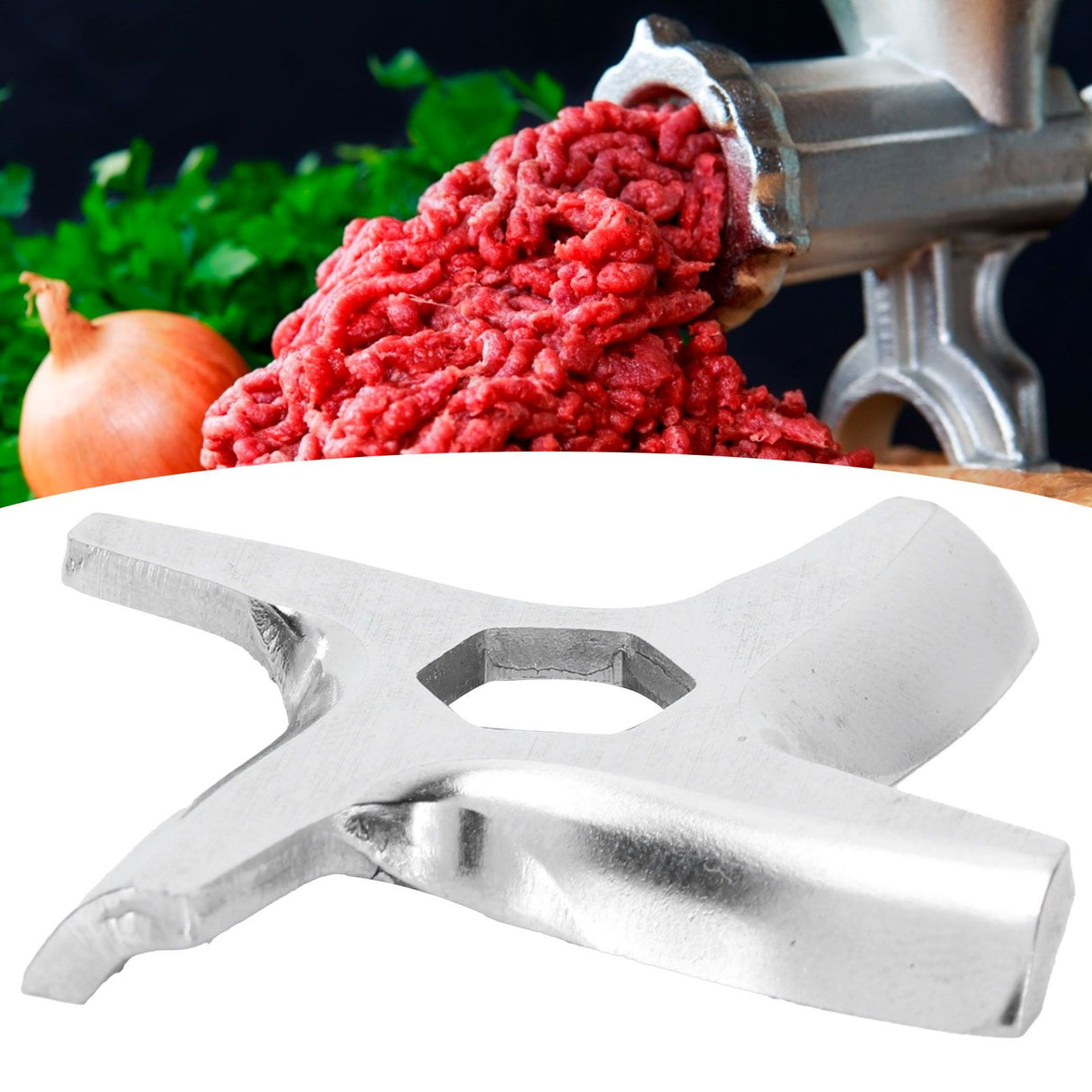 Food Grinding Blade Cross Shaped Grinder Plate Disc Electric Meat Grinder Accessory