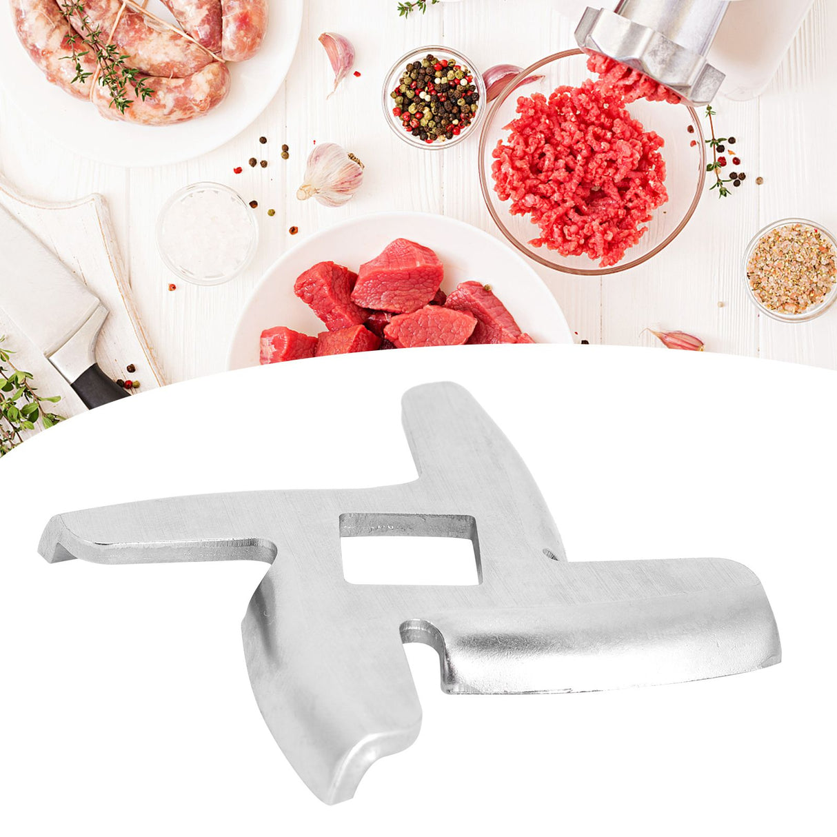 Meat Grinder Blade Food Grinding Plate Disc Attachment Part for Electric Meat Mincer