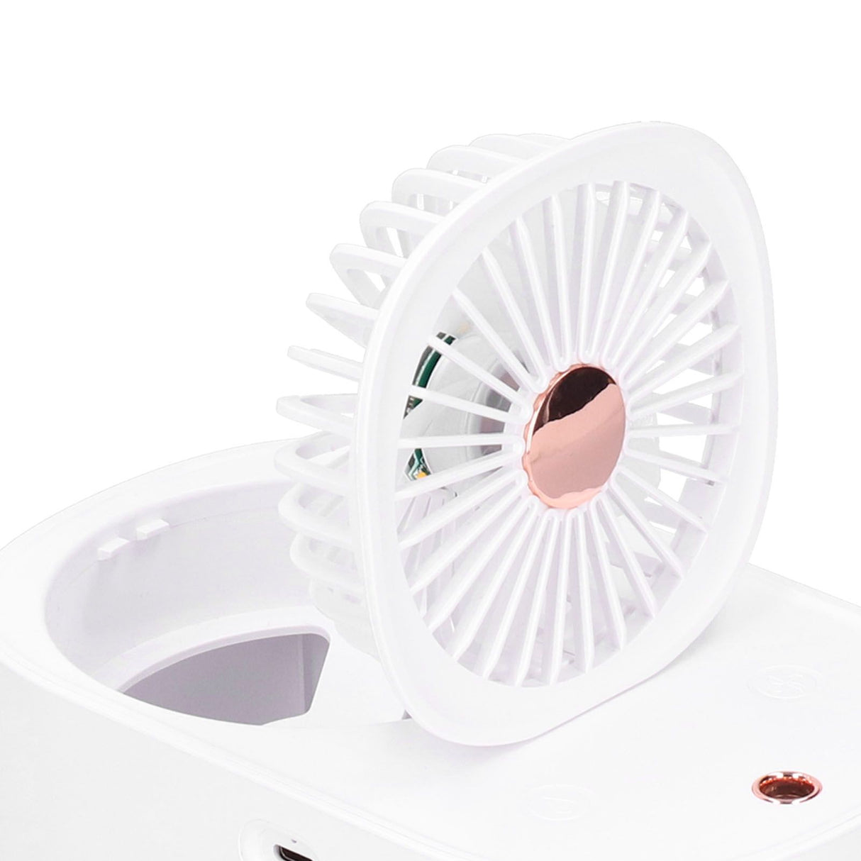 90 Degree Folding Electric Fan 2 in1 Portable Humidifying Electric Fan for Home OfficeWhite