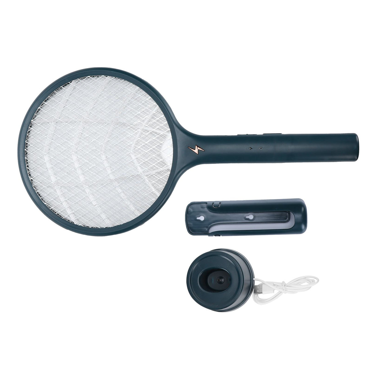 2 in 1 Mosquito Killer Lamp Electric Fly Swatter Mosquito Racket USB Charging for Home(Base de charge support mural )